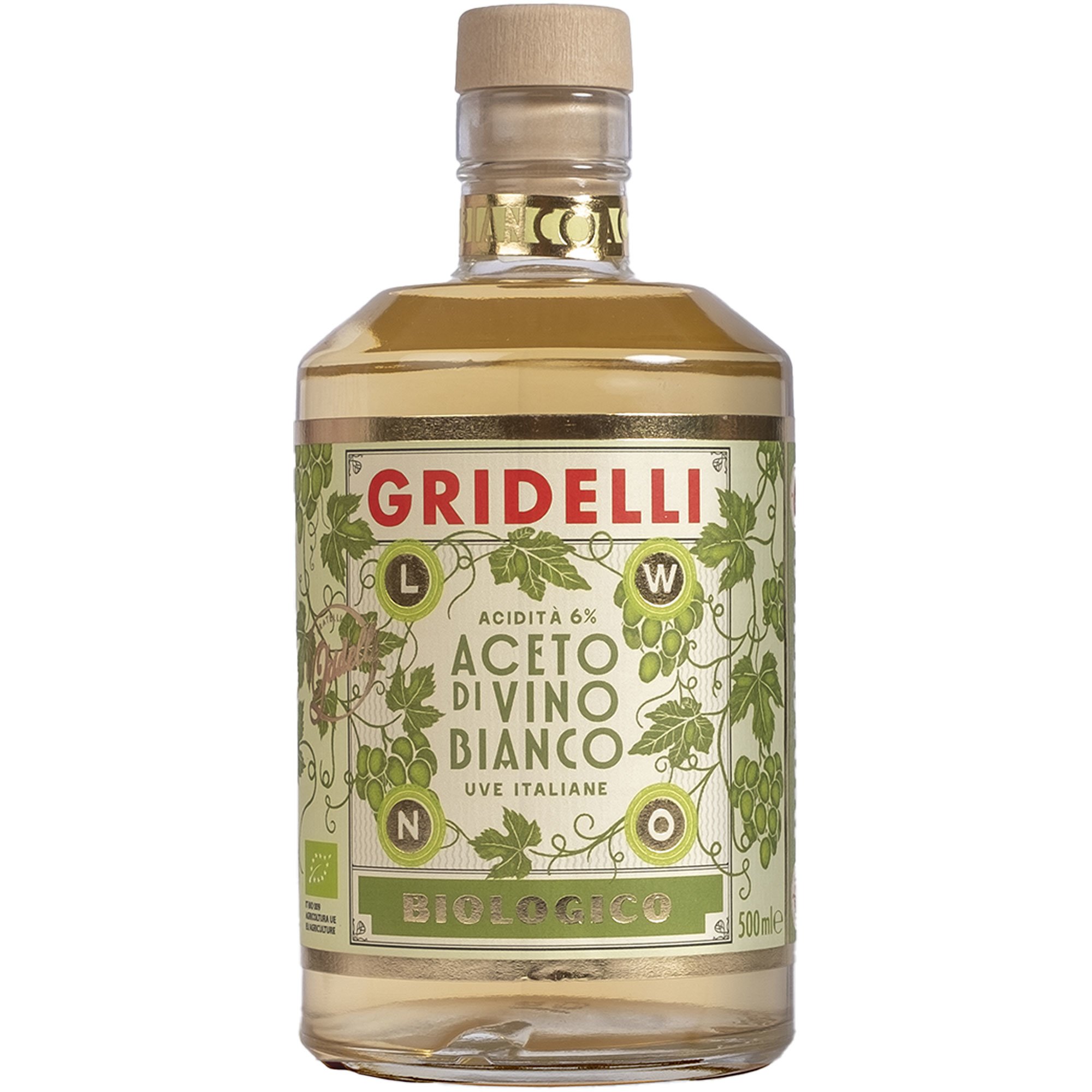 Gridelli Aceto Di Vino Bianco vitvinsvinäger ekologisk 500 ml