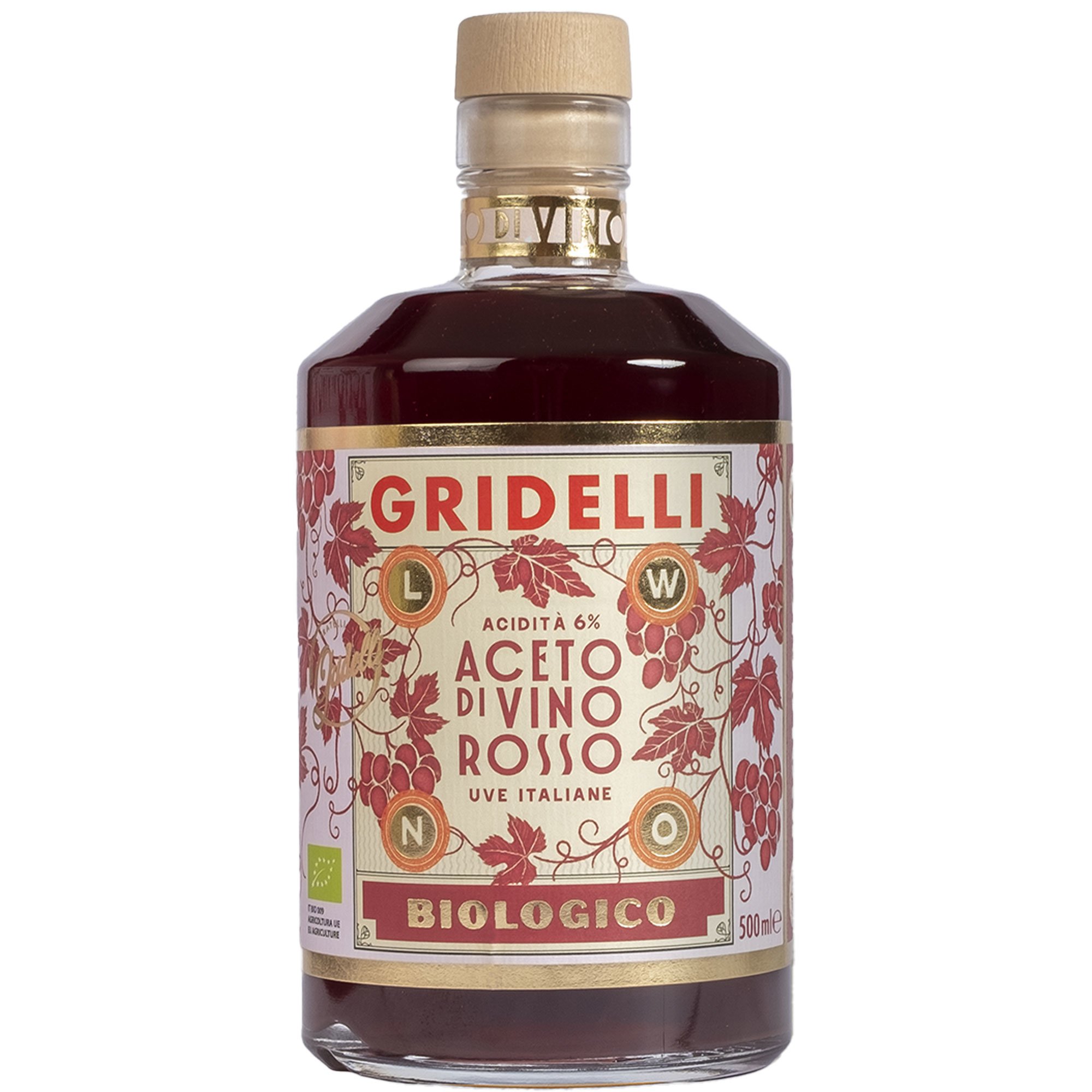 Gridelli Aceto Di Vino Rosso rödvinsvinäger ekologisk 500 ml