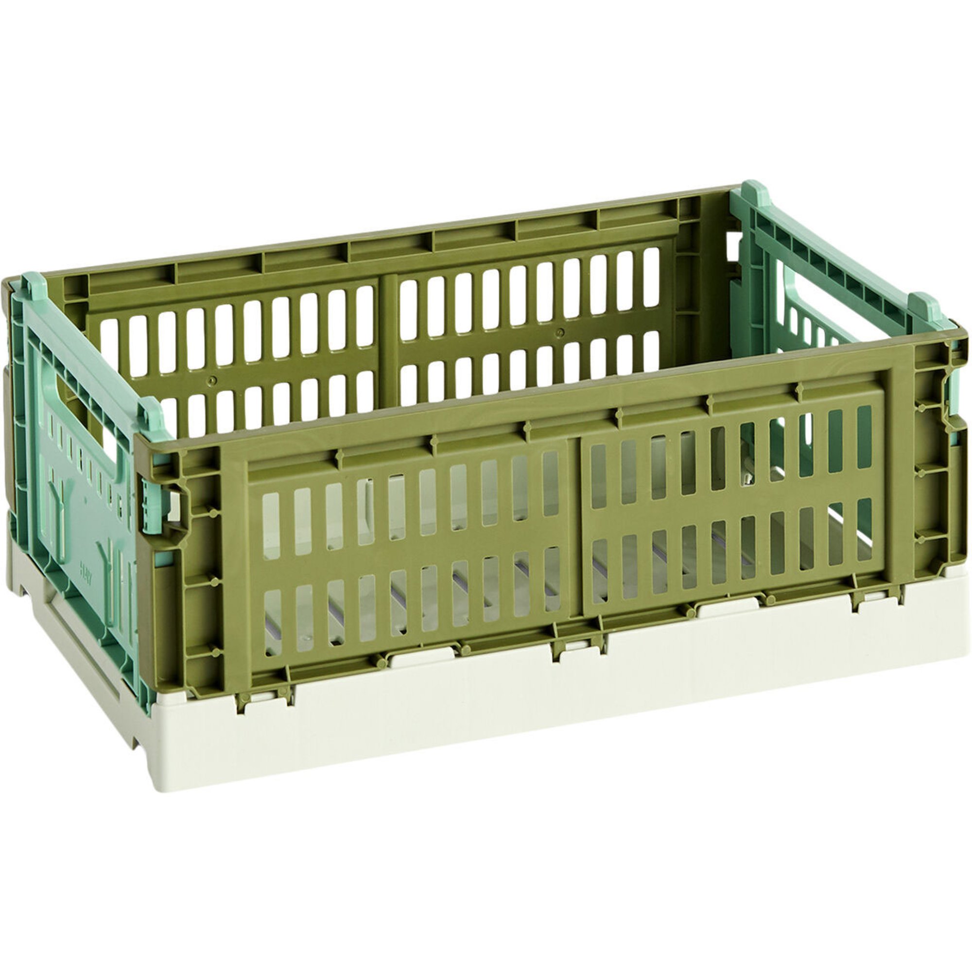 HAY Colour Crate Mix opbevaringskasse small, olive mint