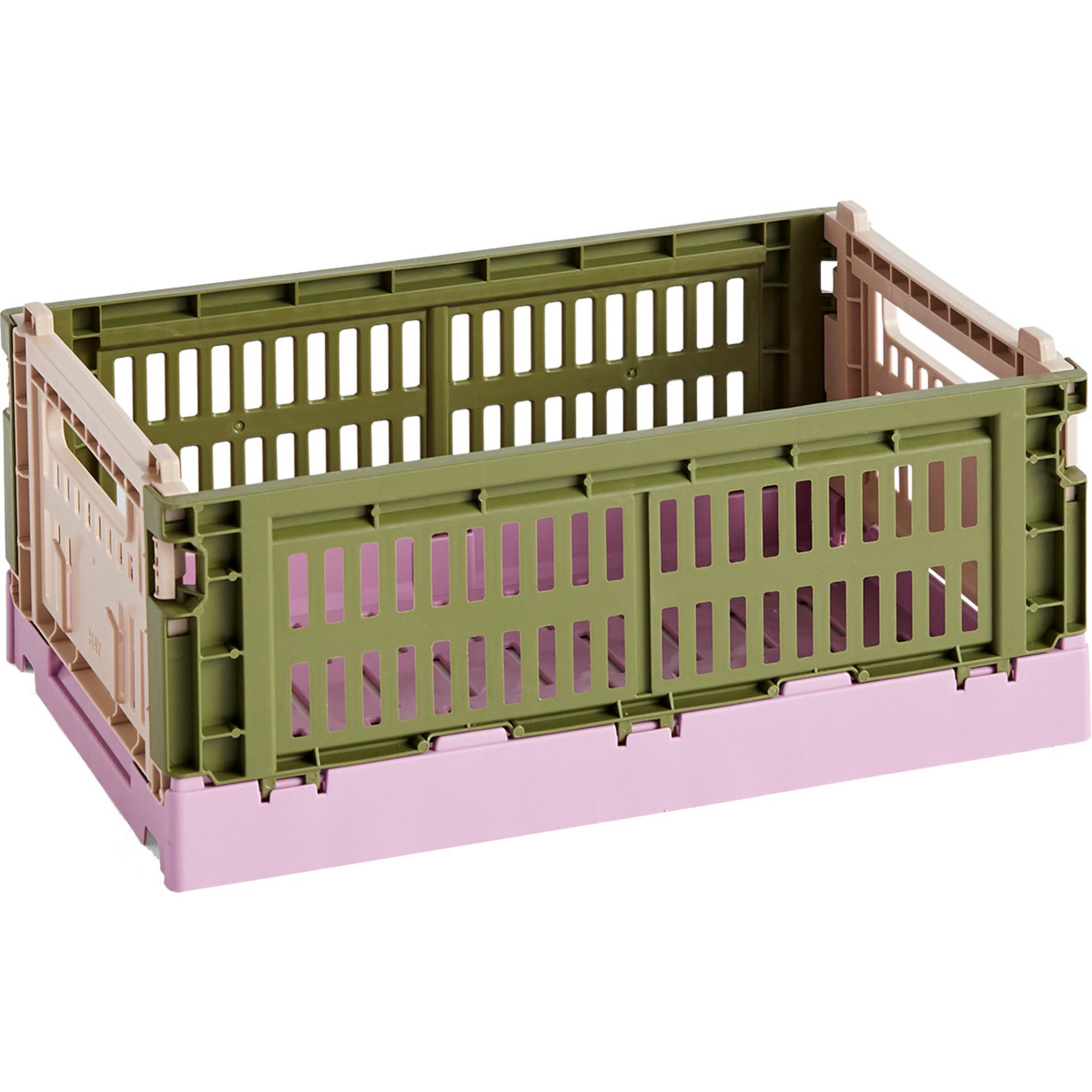 HAY Colour Crate Mix opbevaringskasse small, olive powder