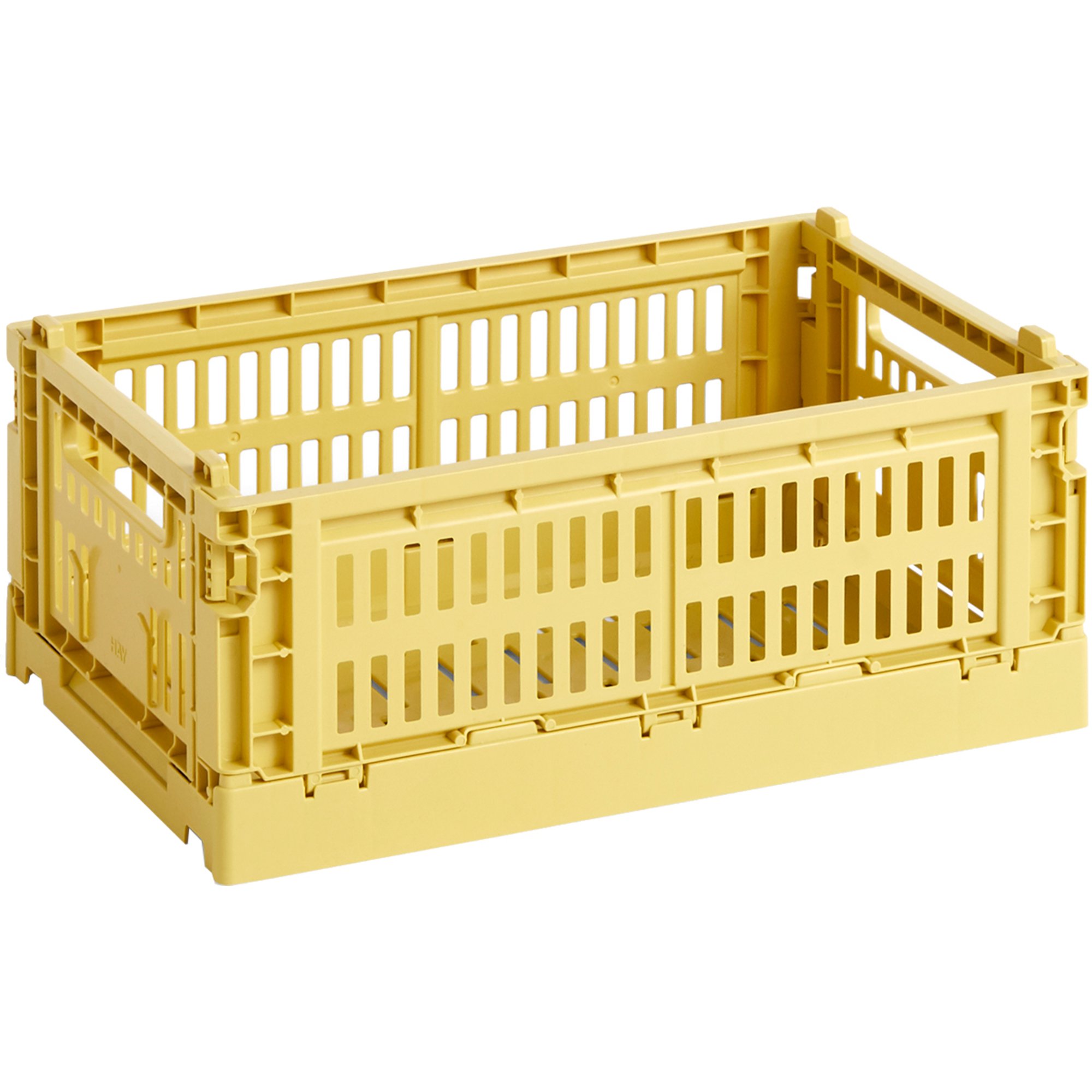 Läs mer om HAY Colour Crate förvaringslåda small, dusty yellow