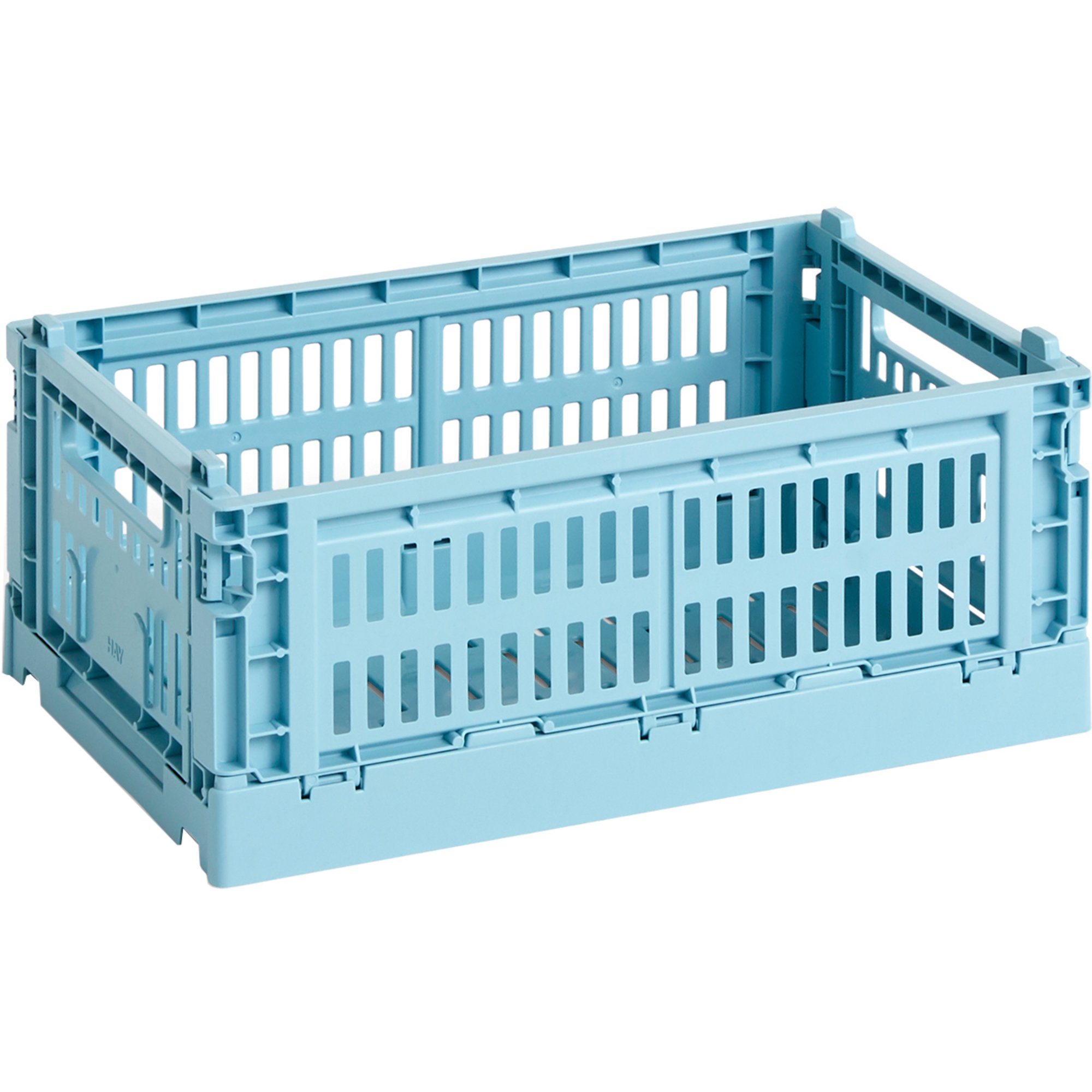 Läs mer om HAY Colour Crate förvaringslåda small, light blue