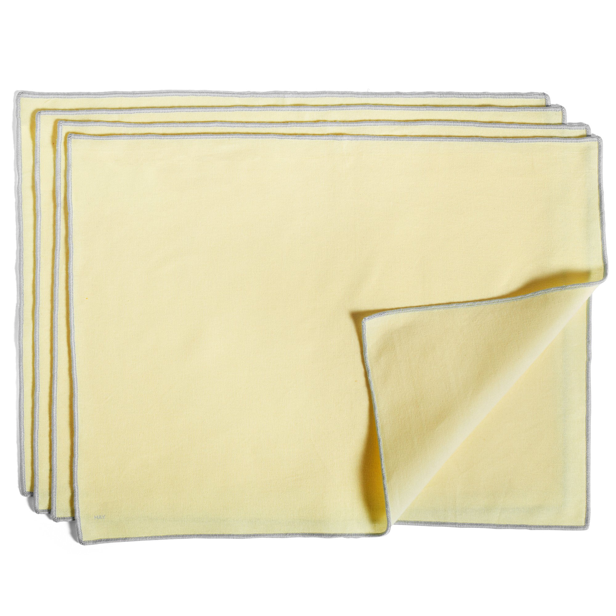 HAY Contour bordstablett 46×34 cm 4-pack lemon