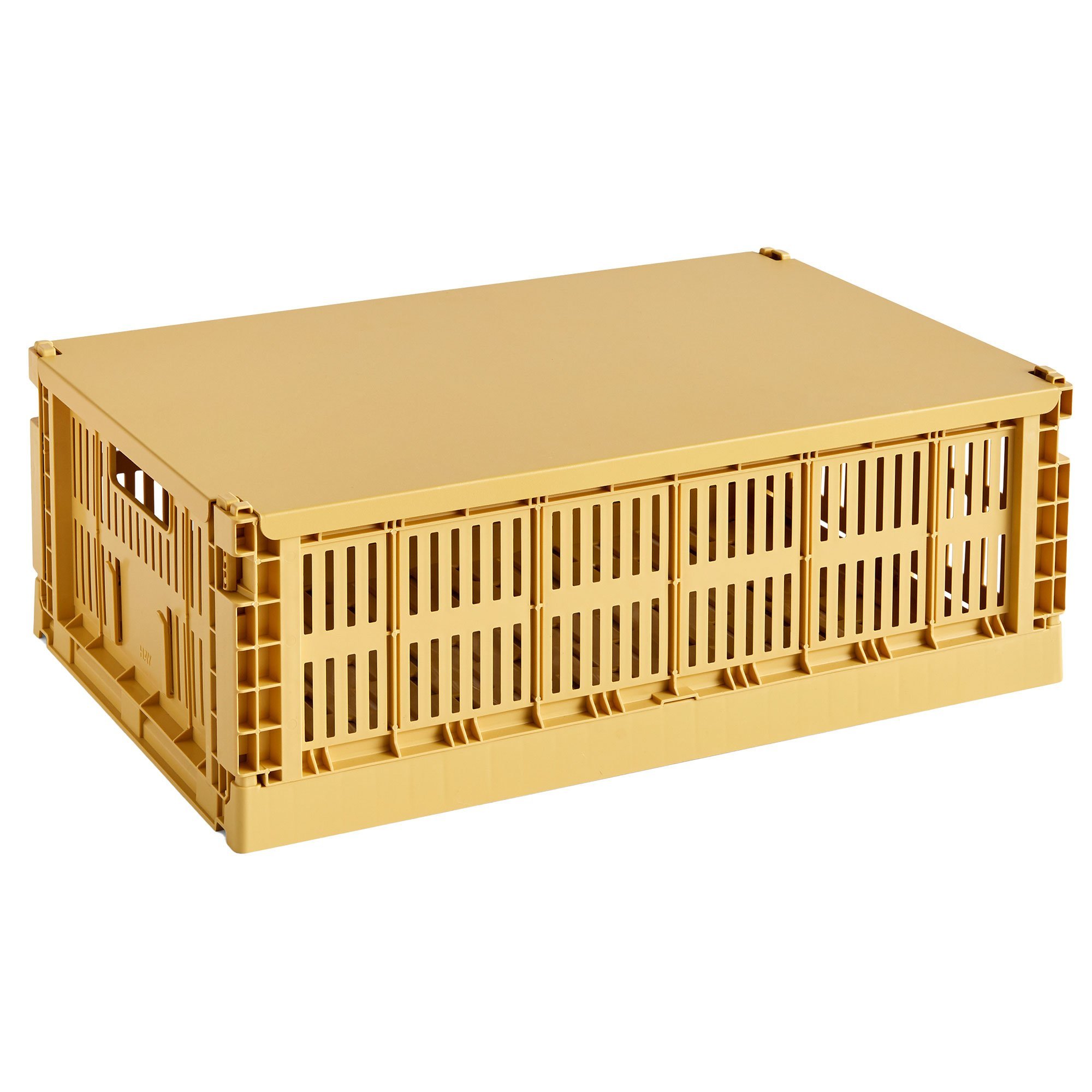 HAY Colour Crate lokk large, golden yellow Oppbevaringskasse