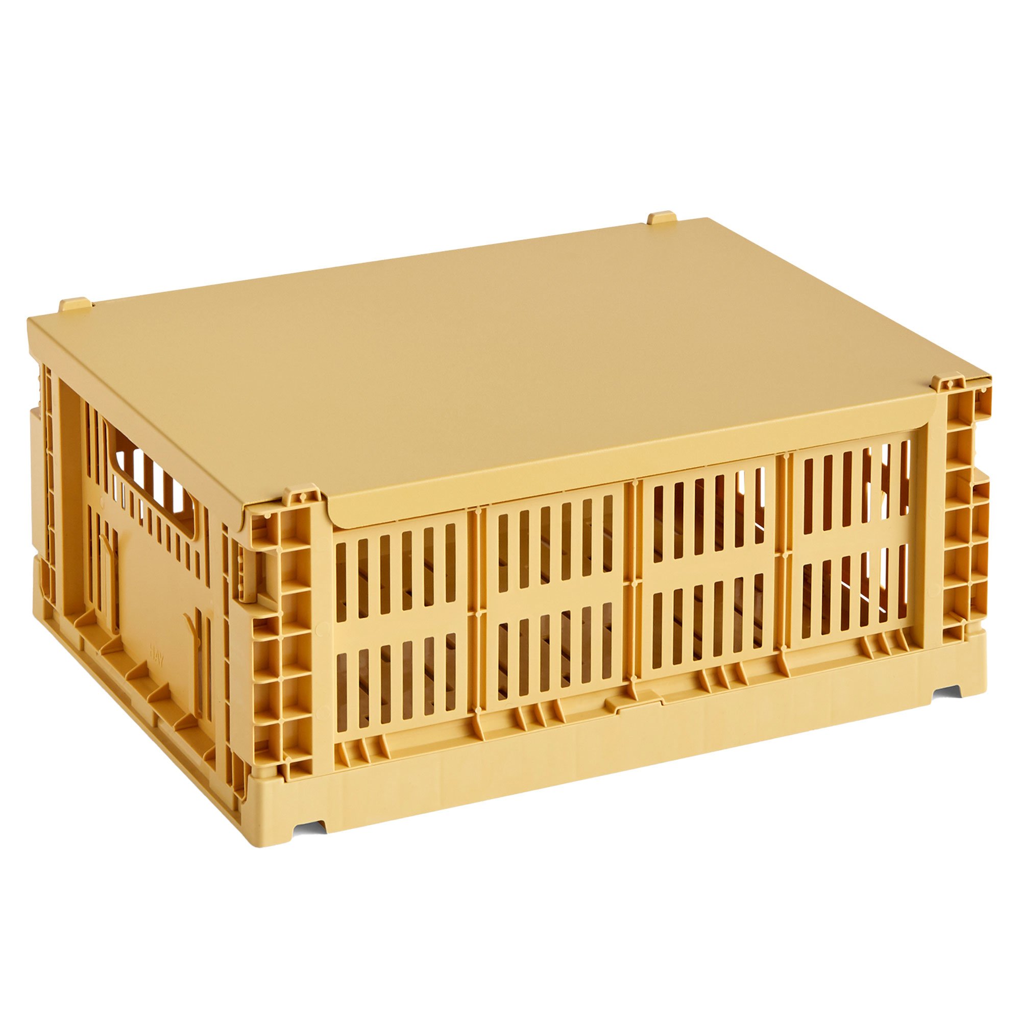 Läs mer om HAY Colour Crate lock medium, golden yellow