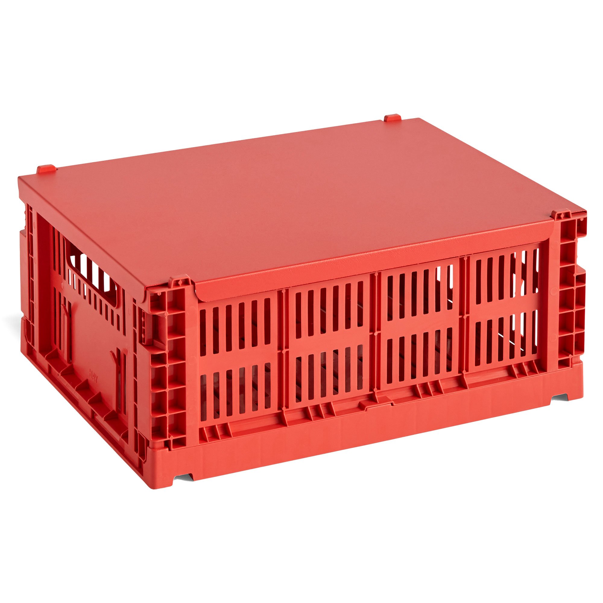 Läs mer om HAY Colour Crate lock medium, röd