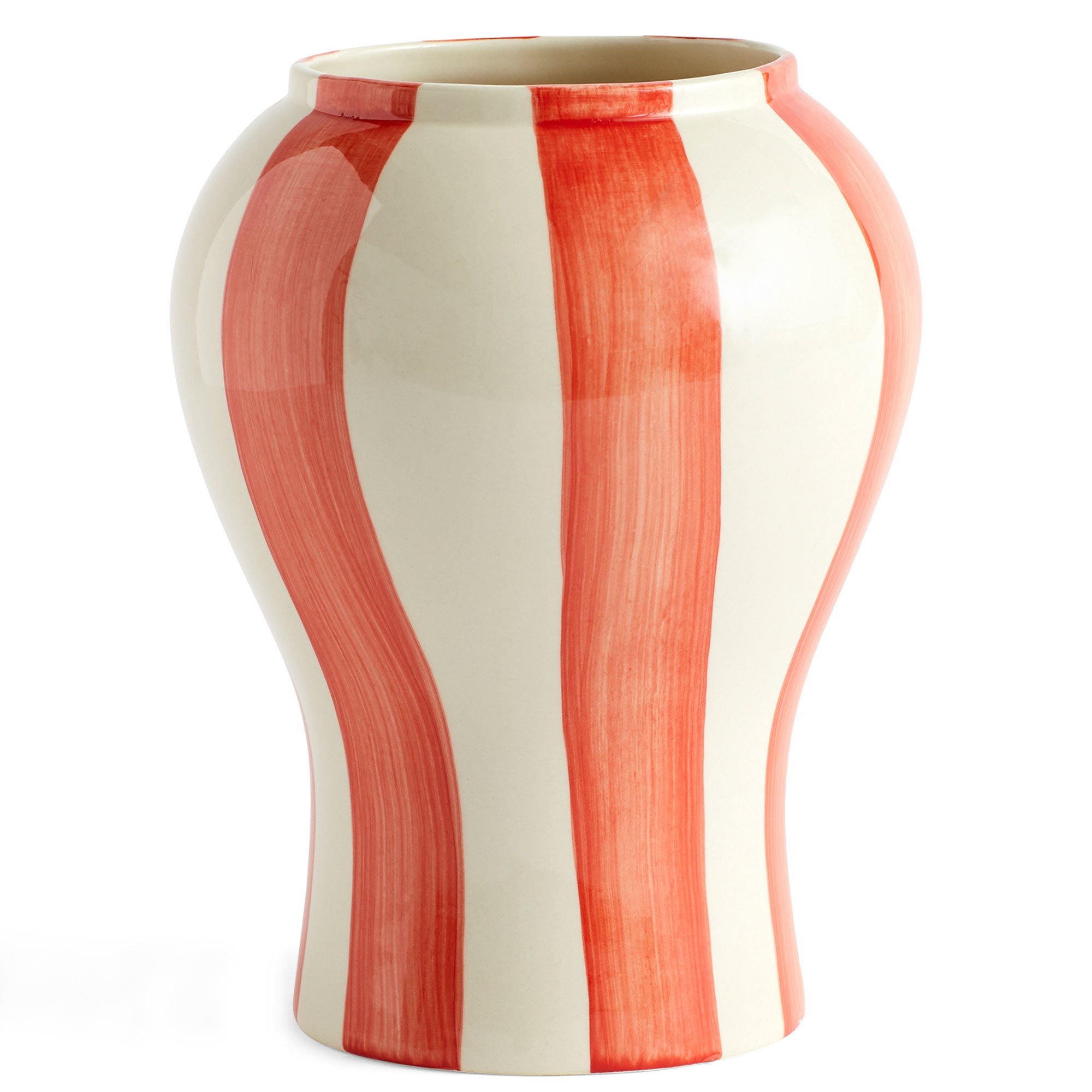 Läs mer om HAY Sobremesa Stripe vas, small, röd