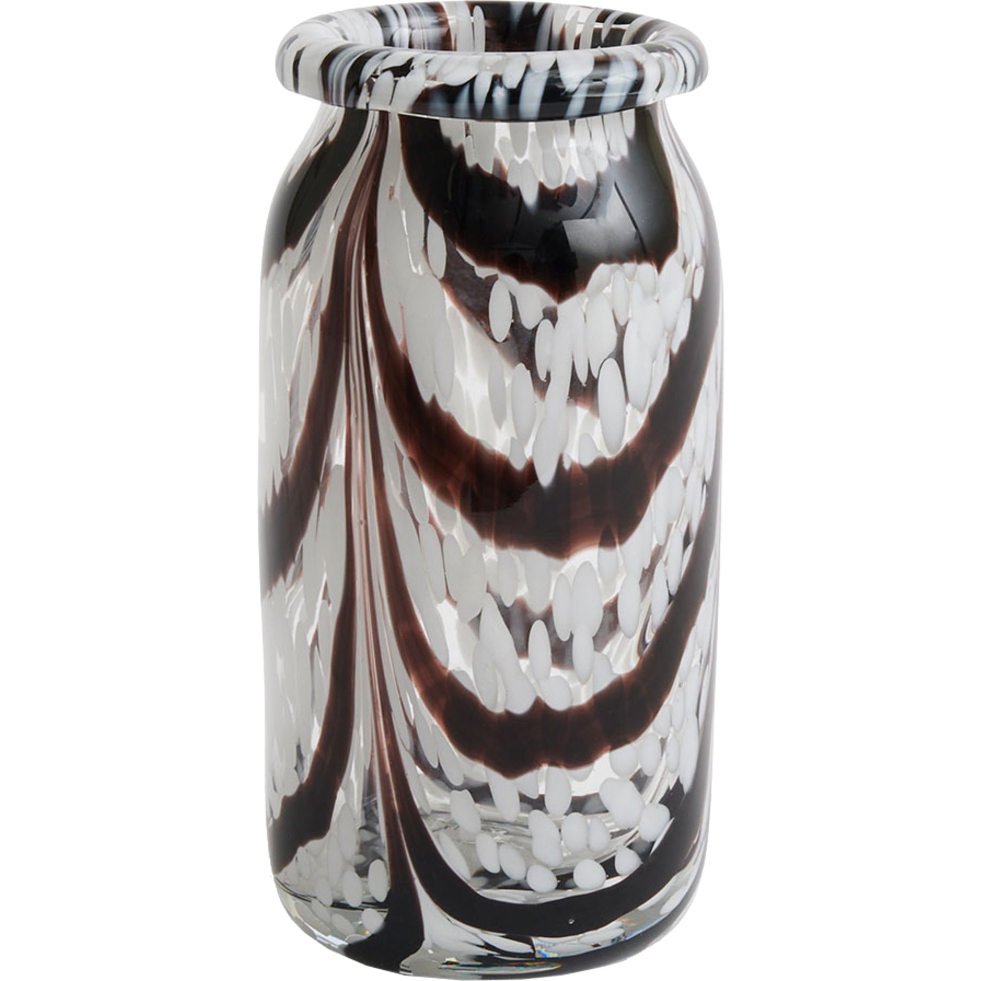 HAY Splash Vase Roll Neck X-Small Coffee & White