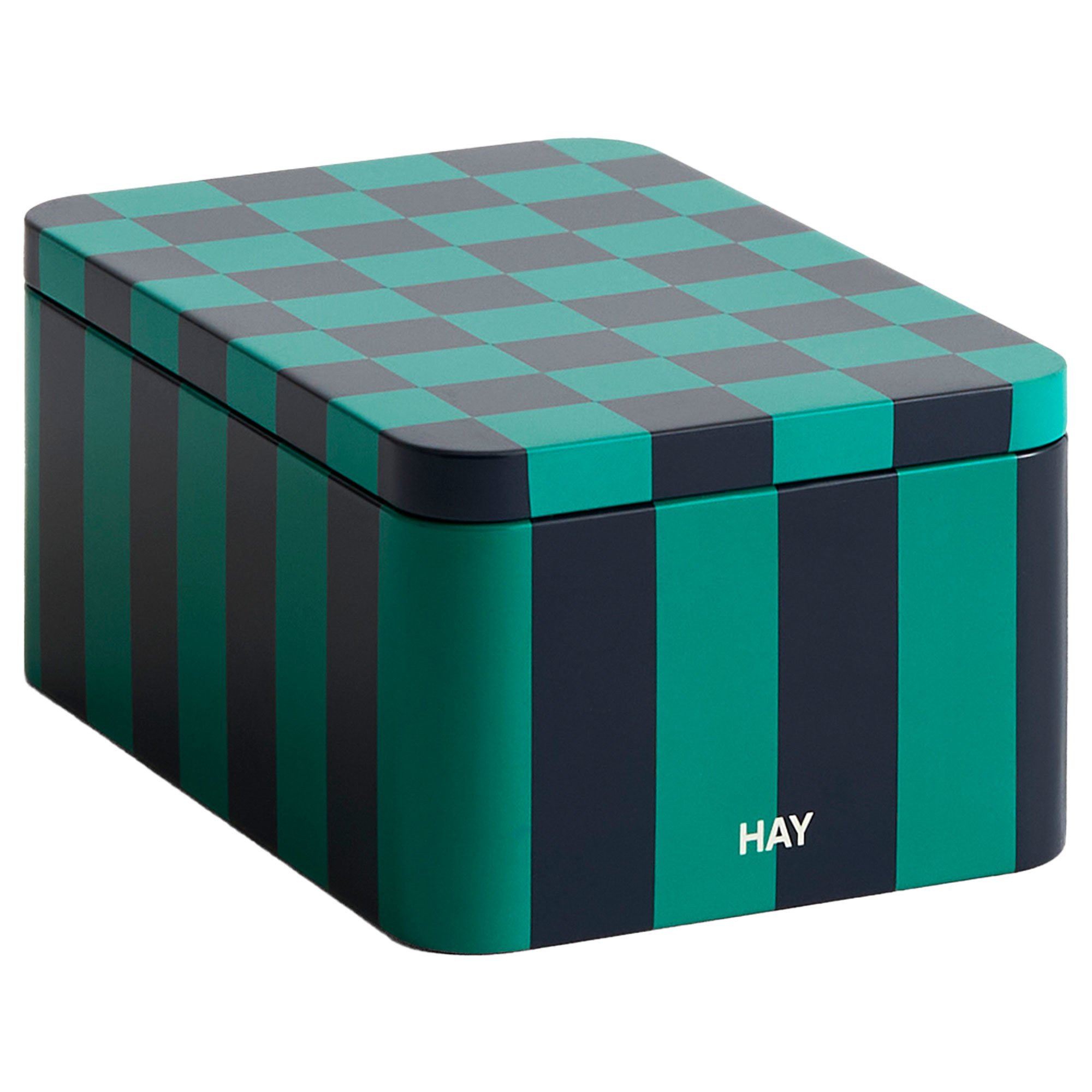 HAY Tin förvaringslåda small green/dark blue