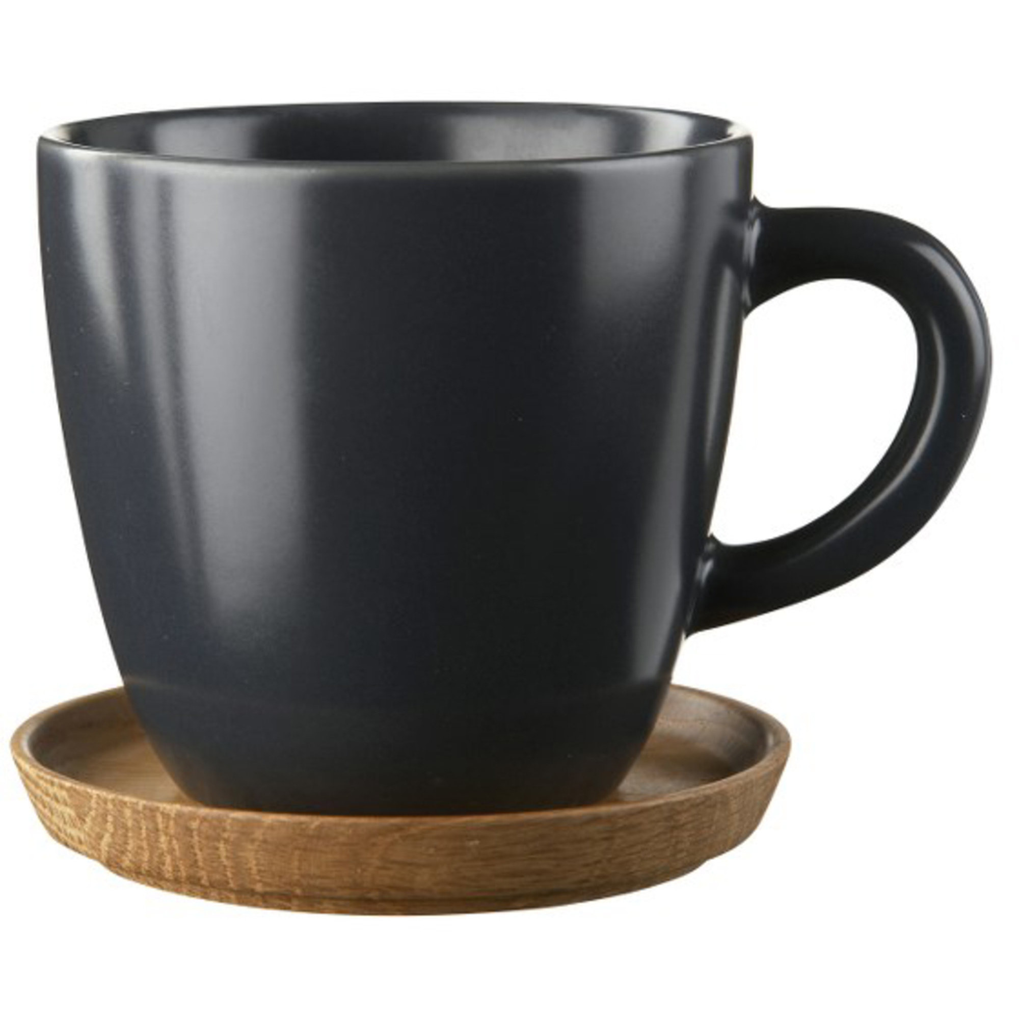 Höganäs Keramik Kaffekopp 33 cl med Trefat Grafittgrå Matt