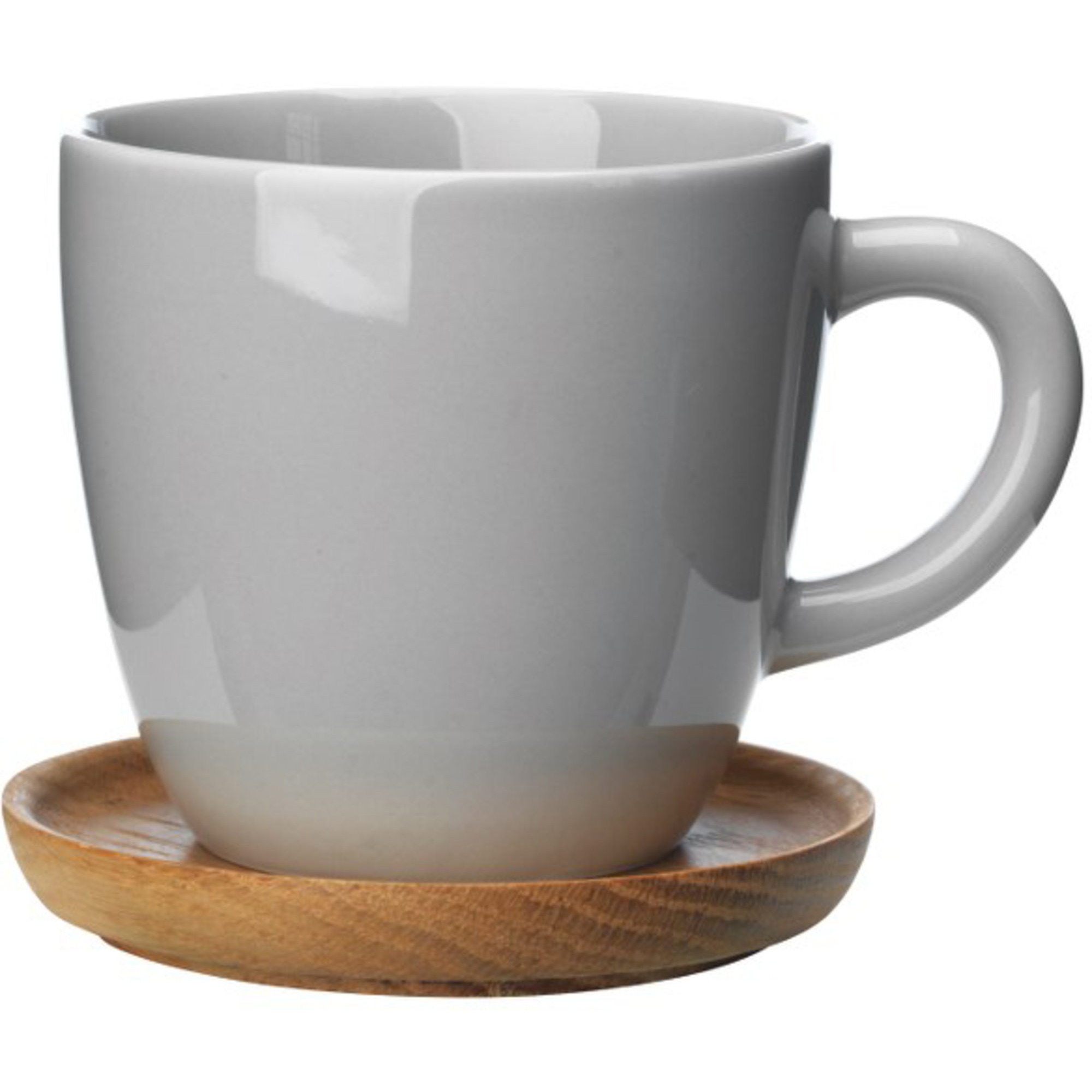 Höganäs Keramik Kaffekopp 33 cl med Trefat Kiselgrå Blank