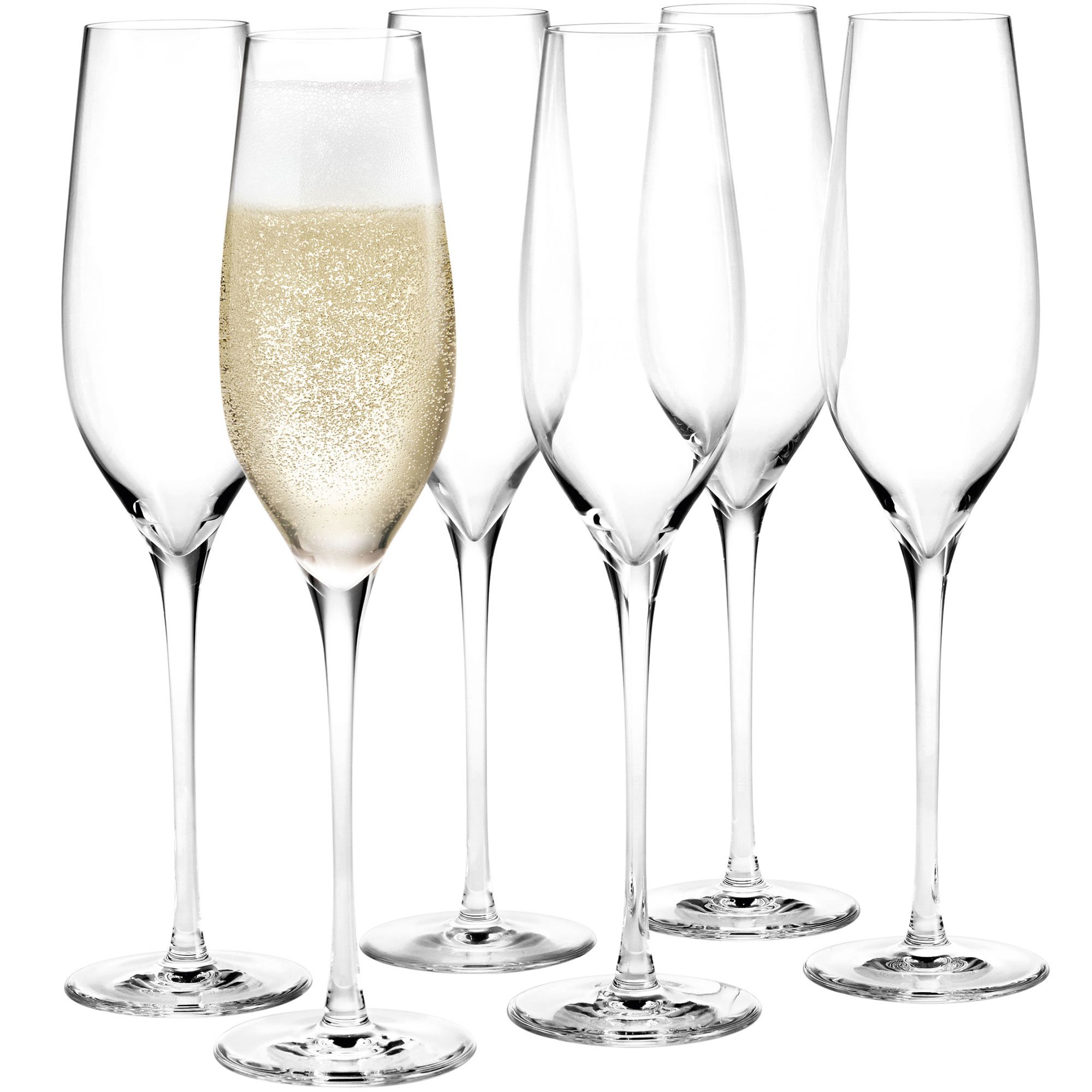 Holmegaard Cabernet Champagneglas Klar 29 cl., 6 stk.