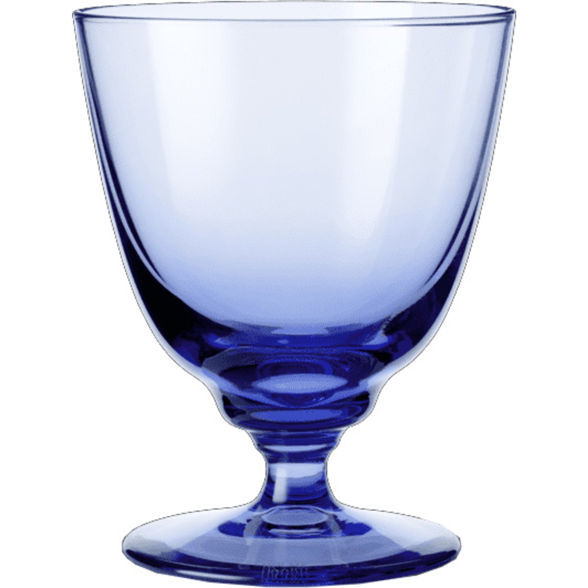 Läs mer om Holmegaard Flow glas på fot 35 cl, mörkblå