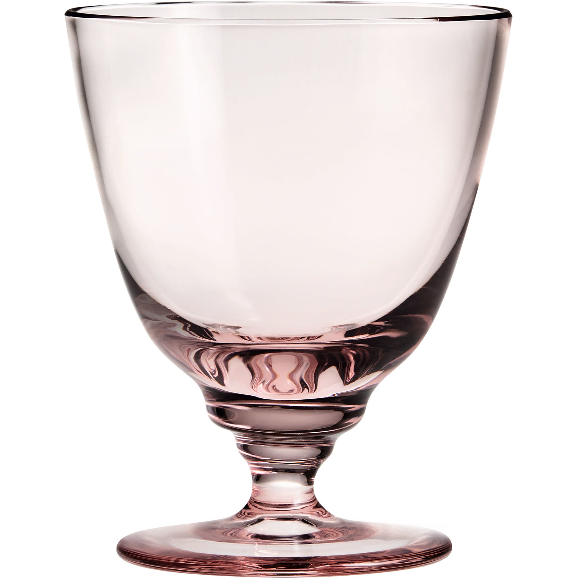 Holmegaard Flow vattenglas på fot 35 cl. rosa