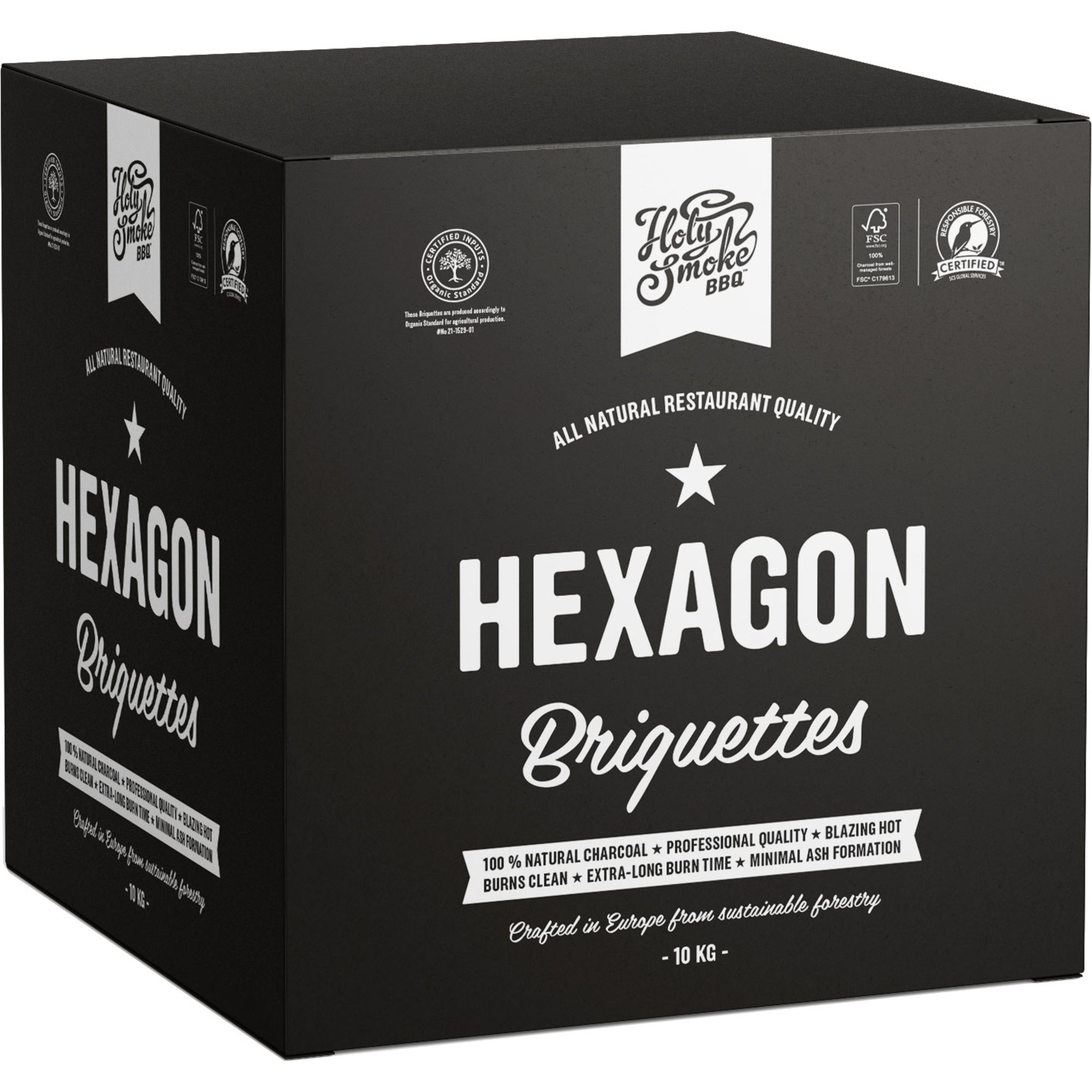 Holy Smoke BBQ Hexagon grillibriketit 10 kg