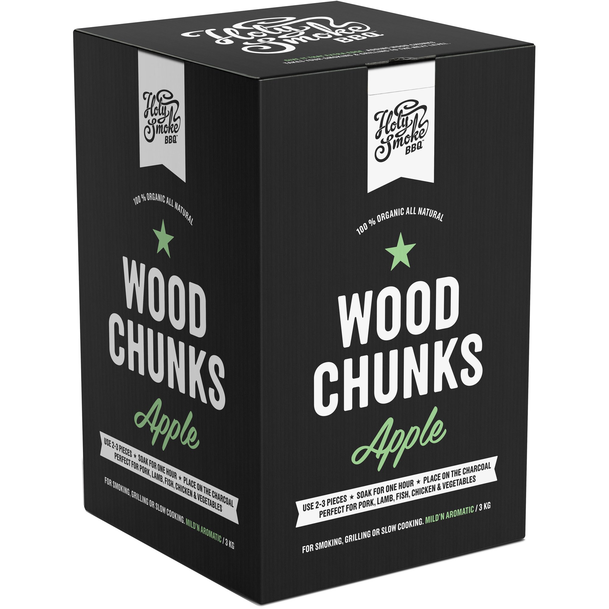Läs mer om Holy Smoke BBQ Wood Chunks 3 kg, apple