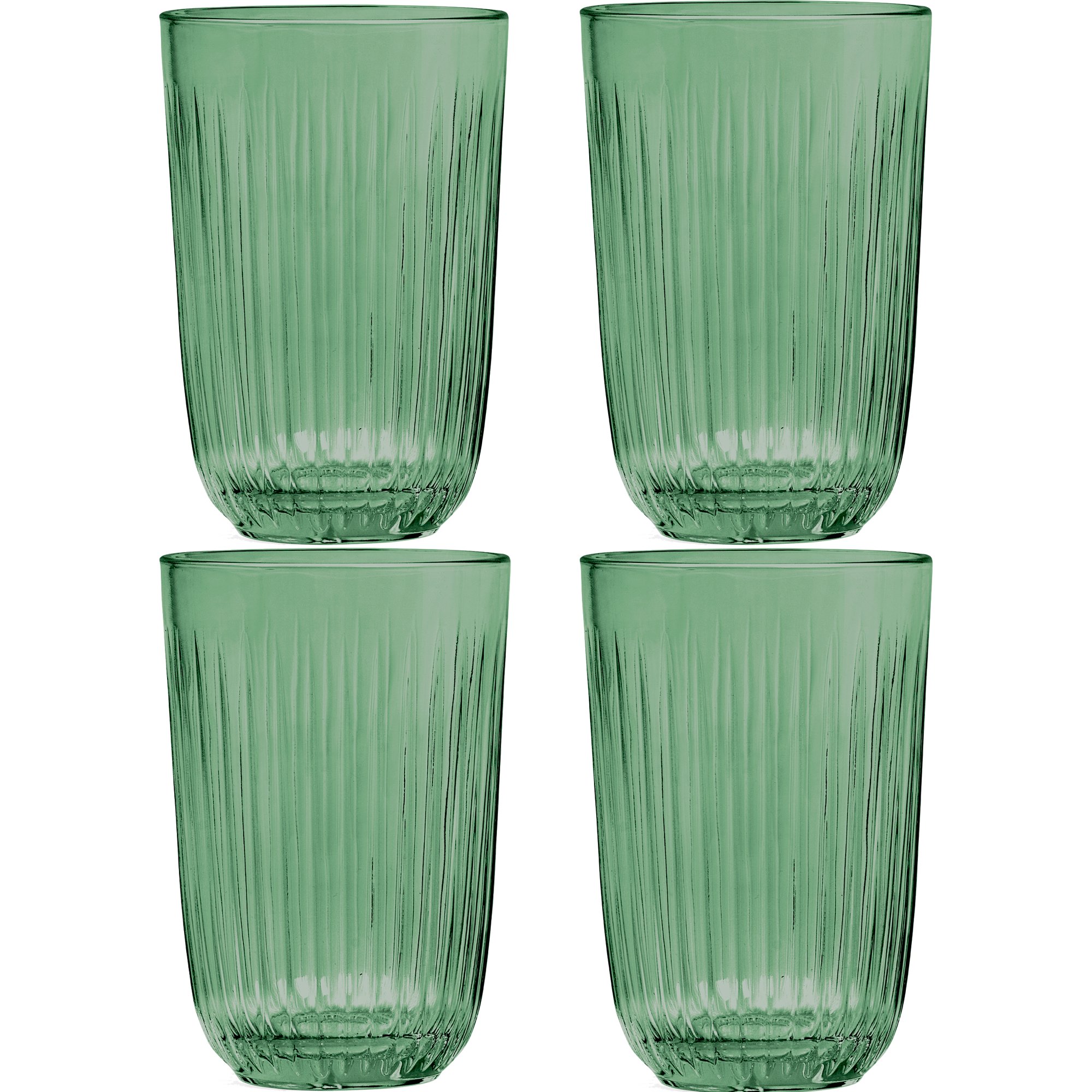 Kähler Hammershøi vattenglas, 37 cl, Ø 8 cm, 4 st, grön