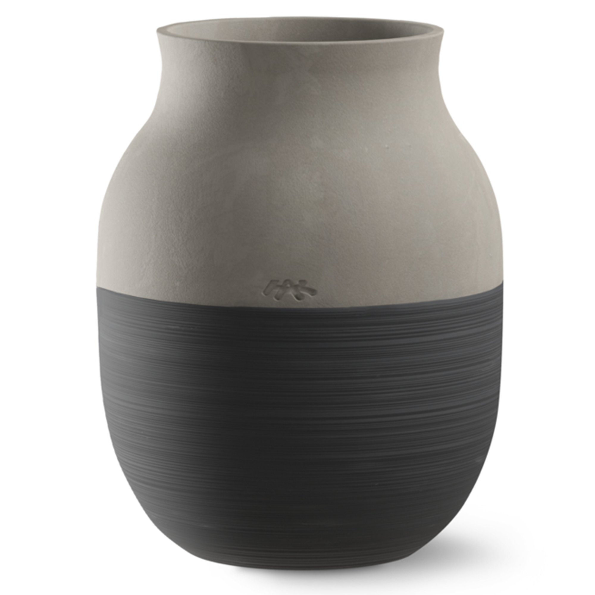 Kähler Omaggio Circulare vase 20 cm antracitgrå