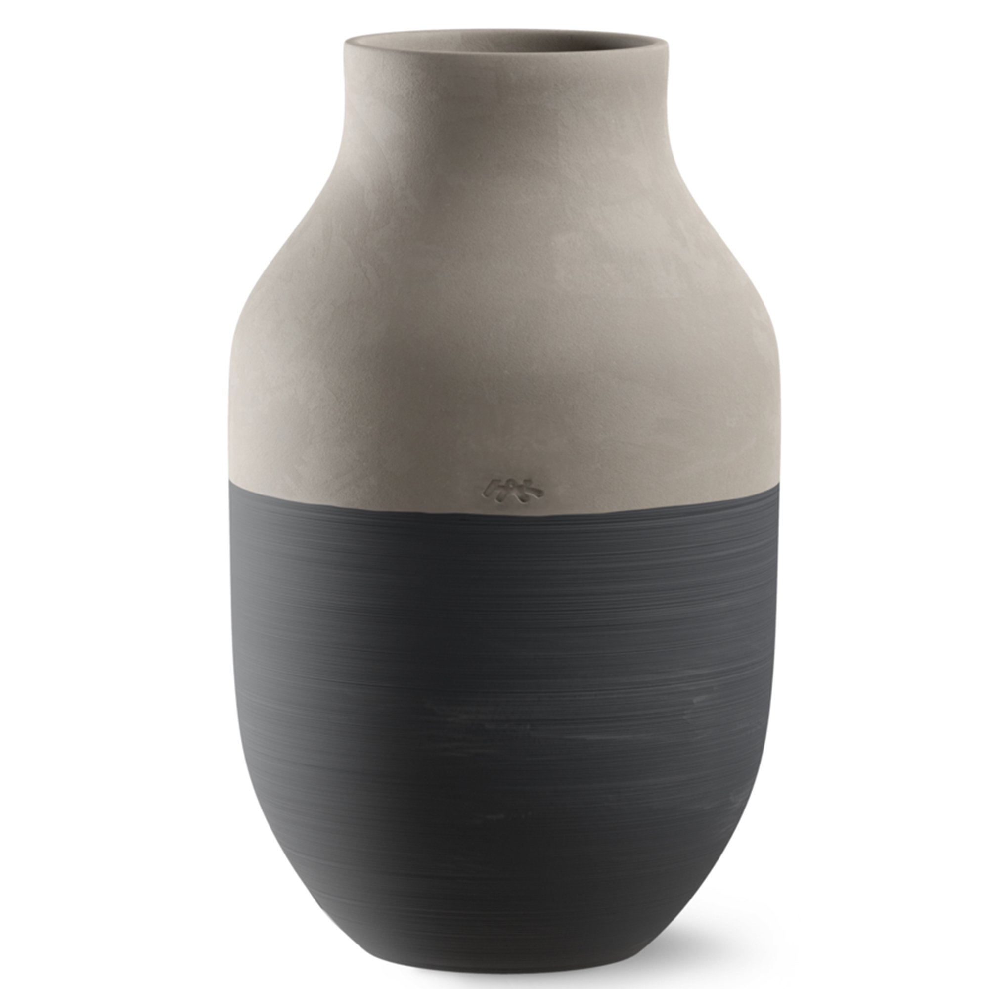 Läs mer om Kähler Omaggio Circulare vase 31 cm, antracitgrå