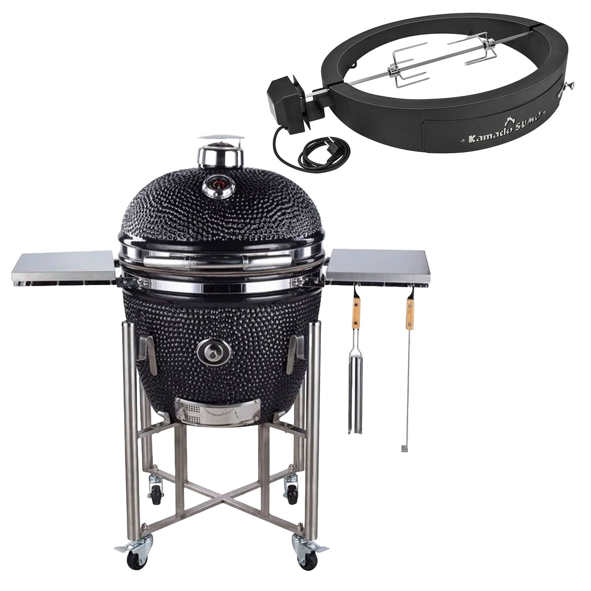 Kamado Sumo Signature PRO grill + Grillmesterens rotisseri og pizzaovn