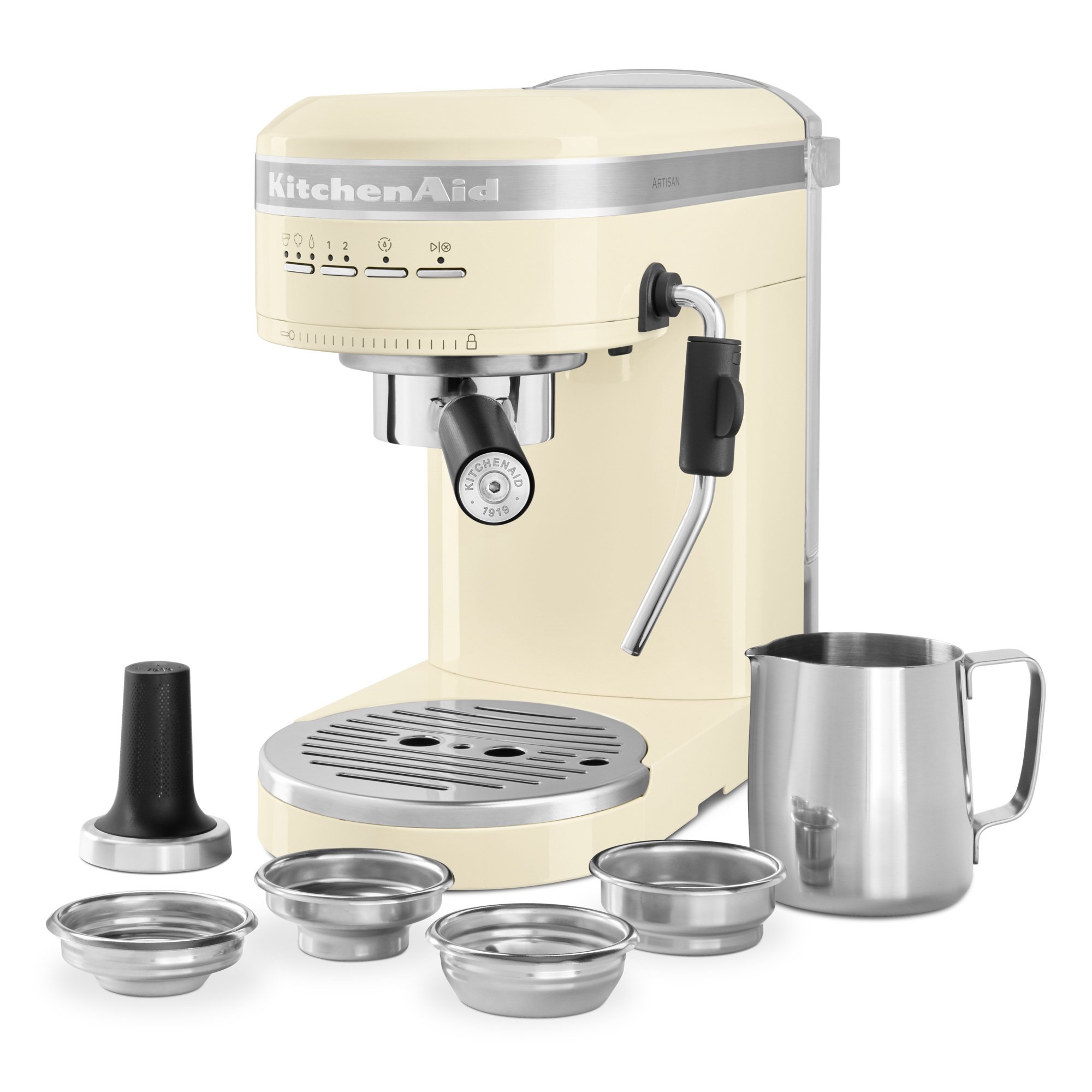 Läs mer om KitchenAid Artisan 5KES6503 espressomaskin, almond cream