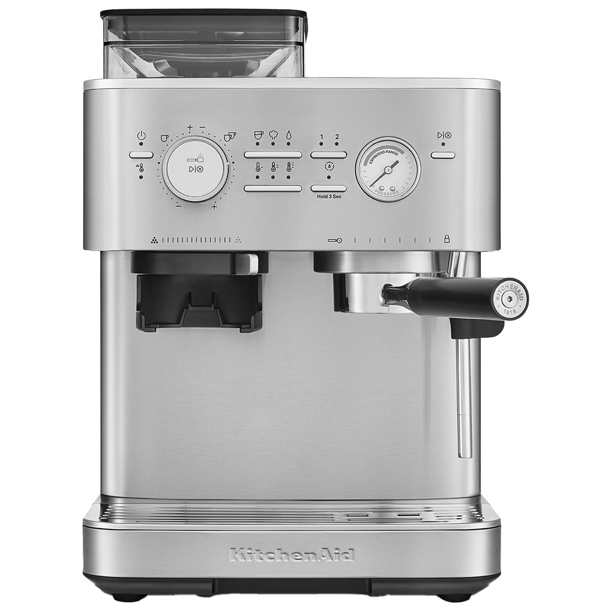 KitchenAid Espressomaskin med kaffekvern stainless steel