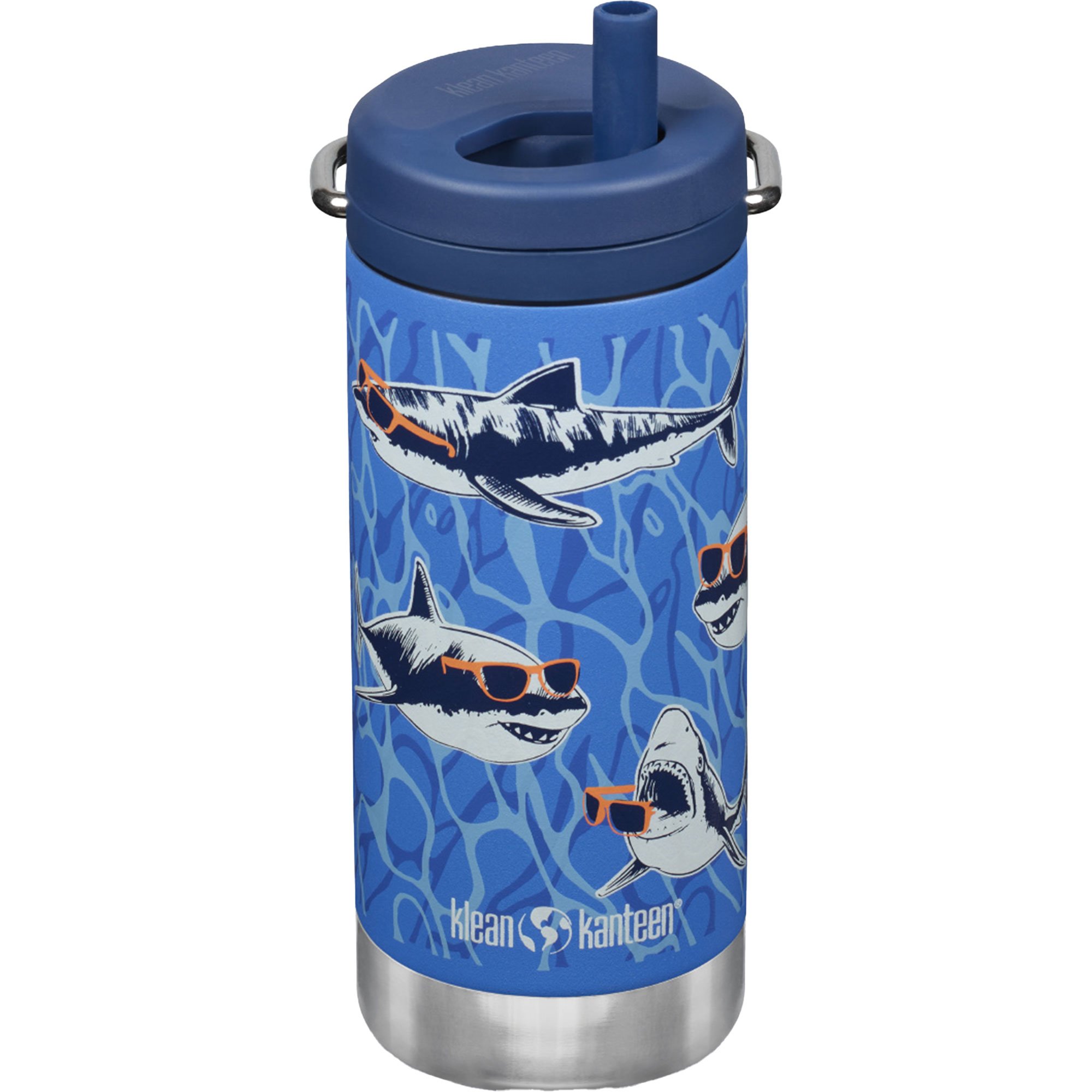 Läs mer om Klean Kanteen TKWide Twist Cap termosmugg 355 ml, sharks in shades