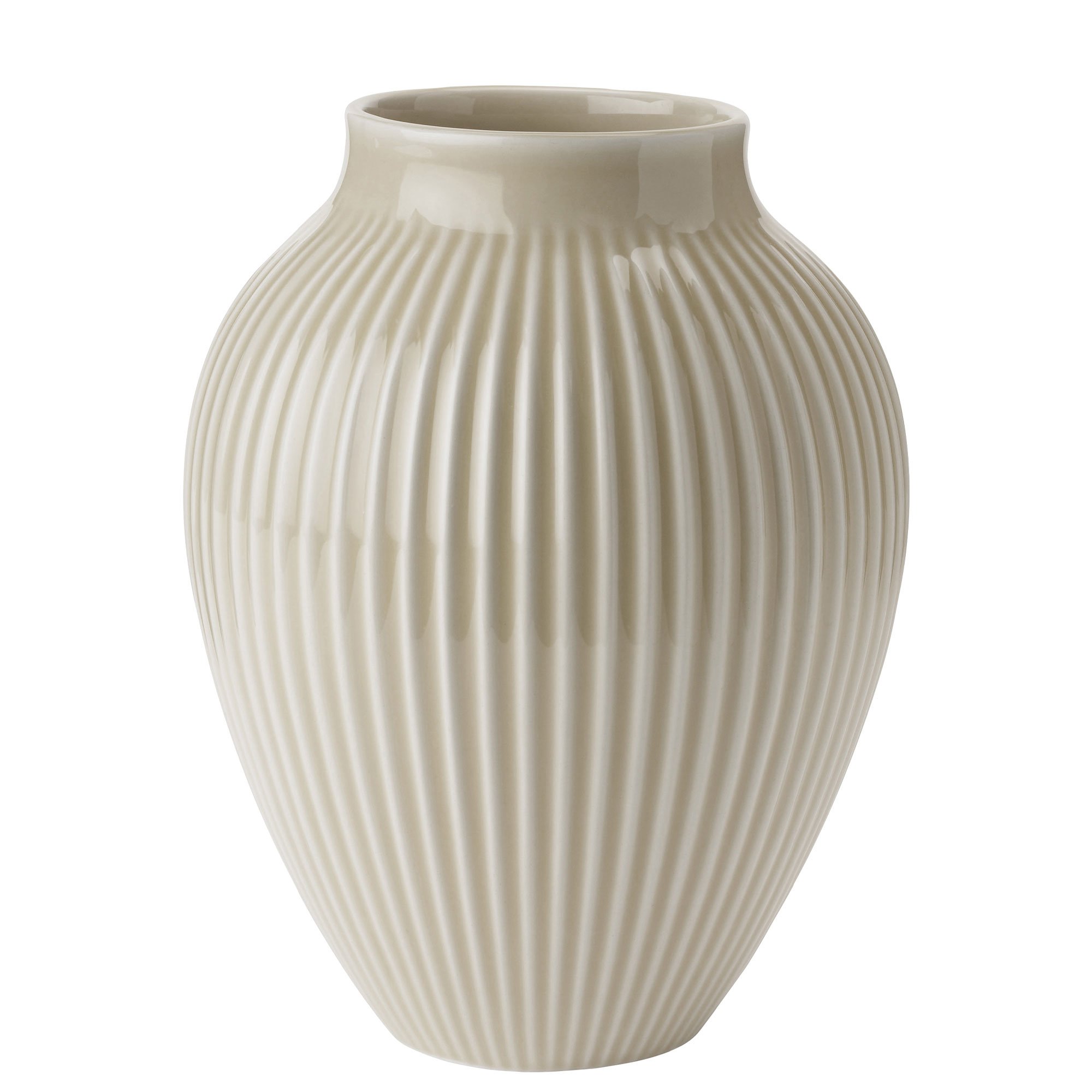 Knabstrup Ripple vase 20 cm sand