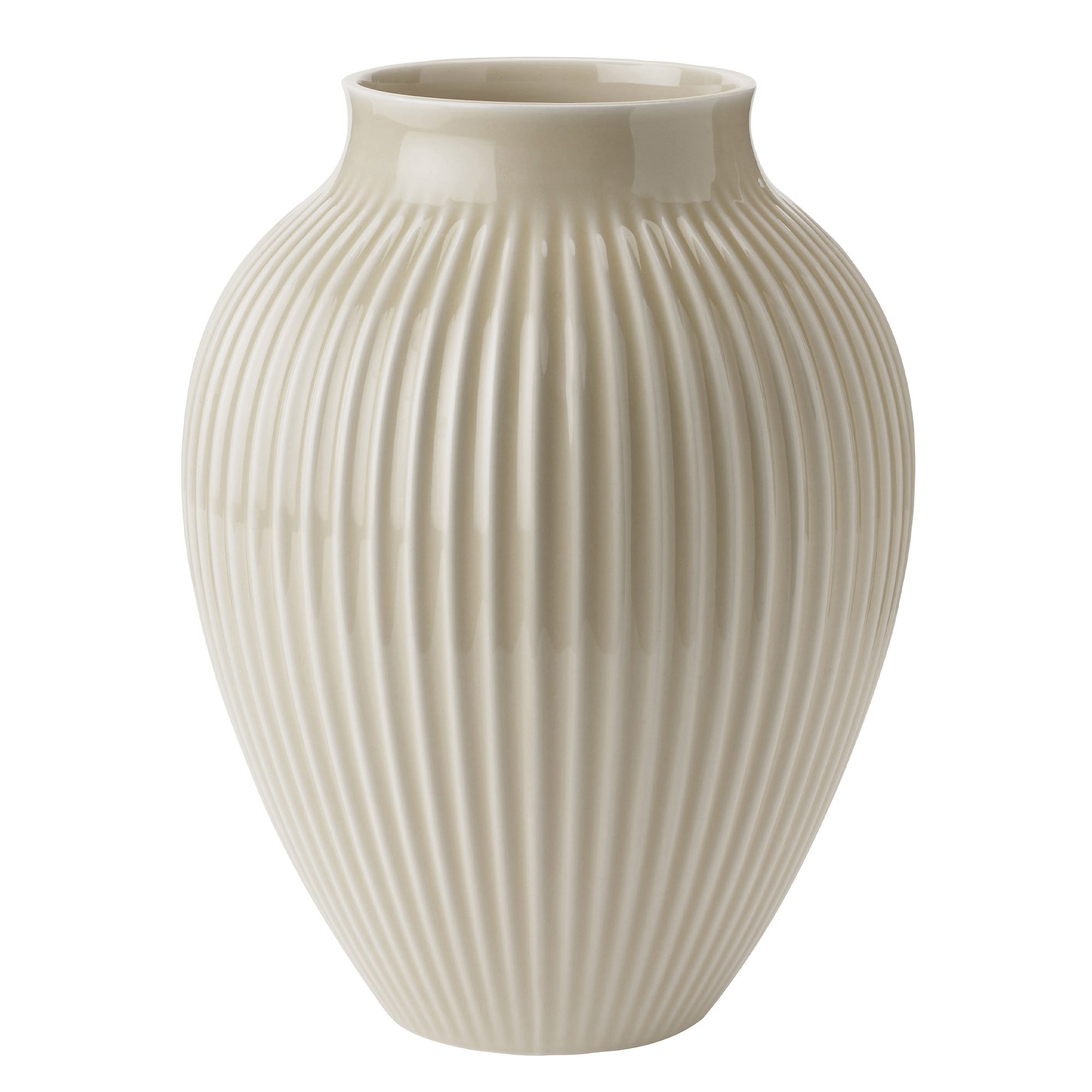 Knabstrup Ripple vase 27 cm sand