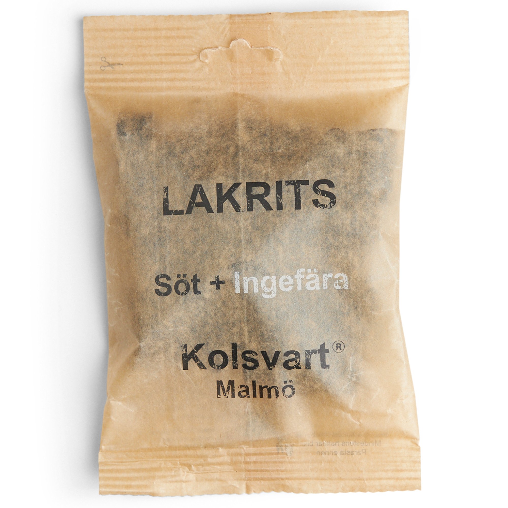 Kolsvart Söt + Ingefära lakrits 120 g