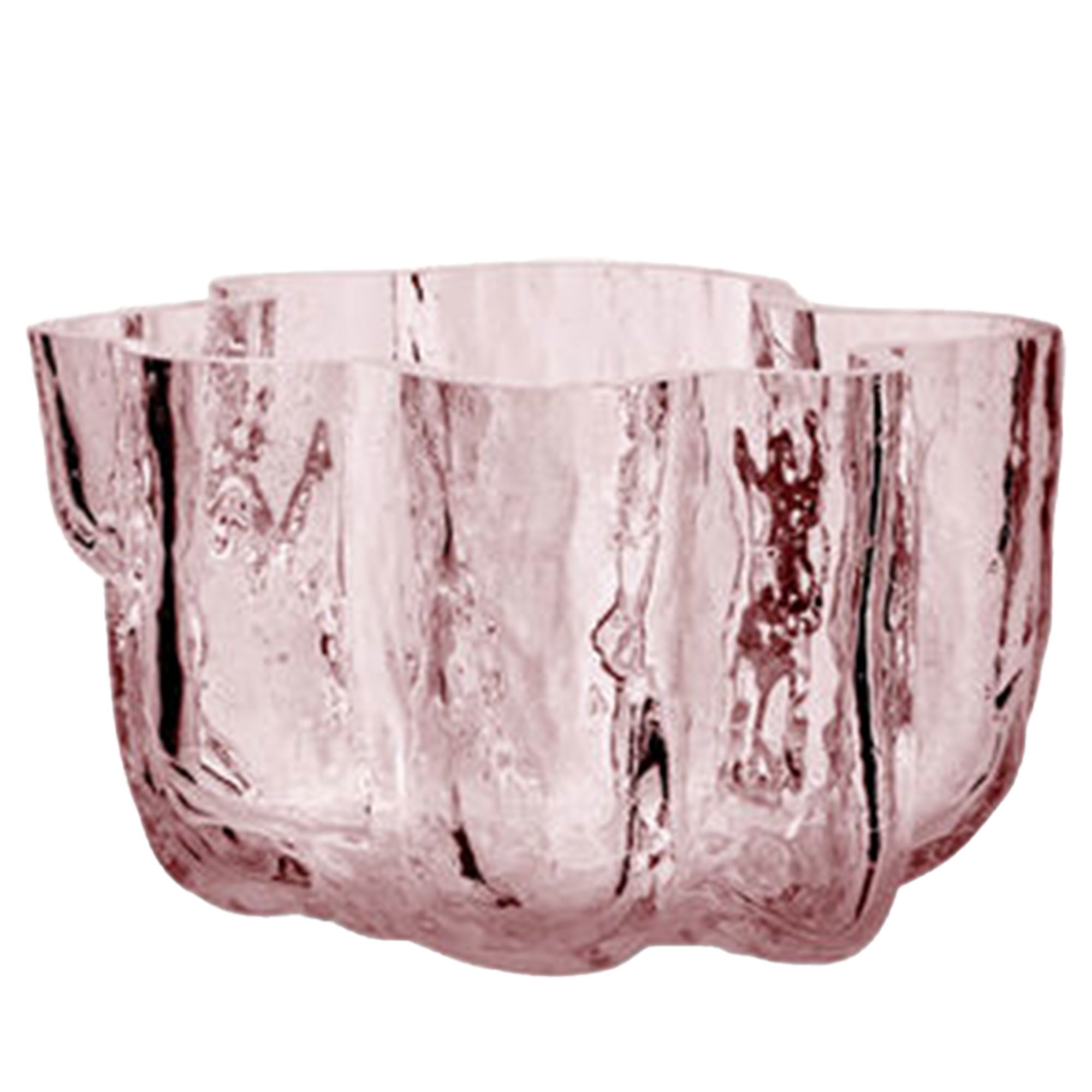 Kosta Boda Crackle telysholder 5,8 cm rosa