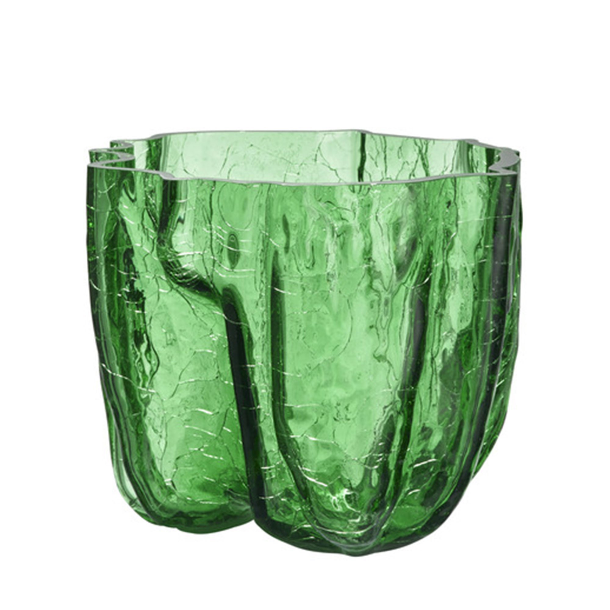 Kosta Boda Crackle vase 175 mm green