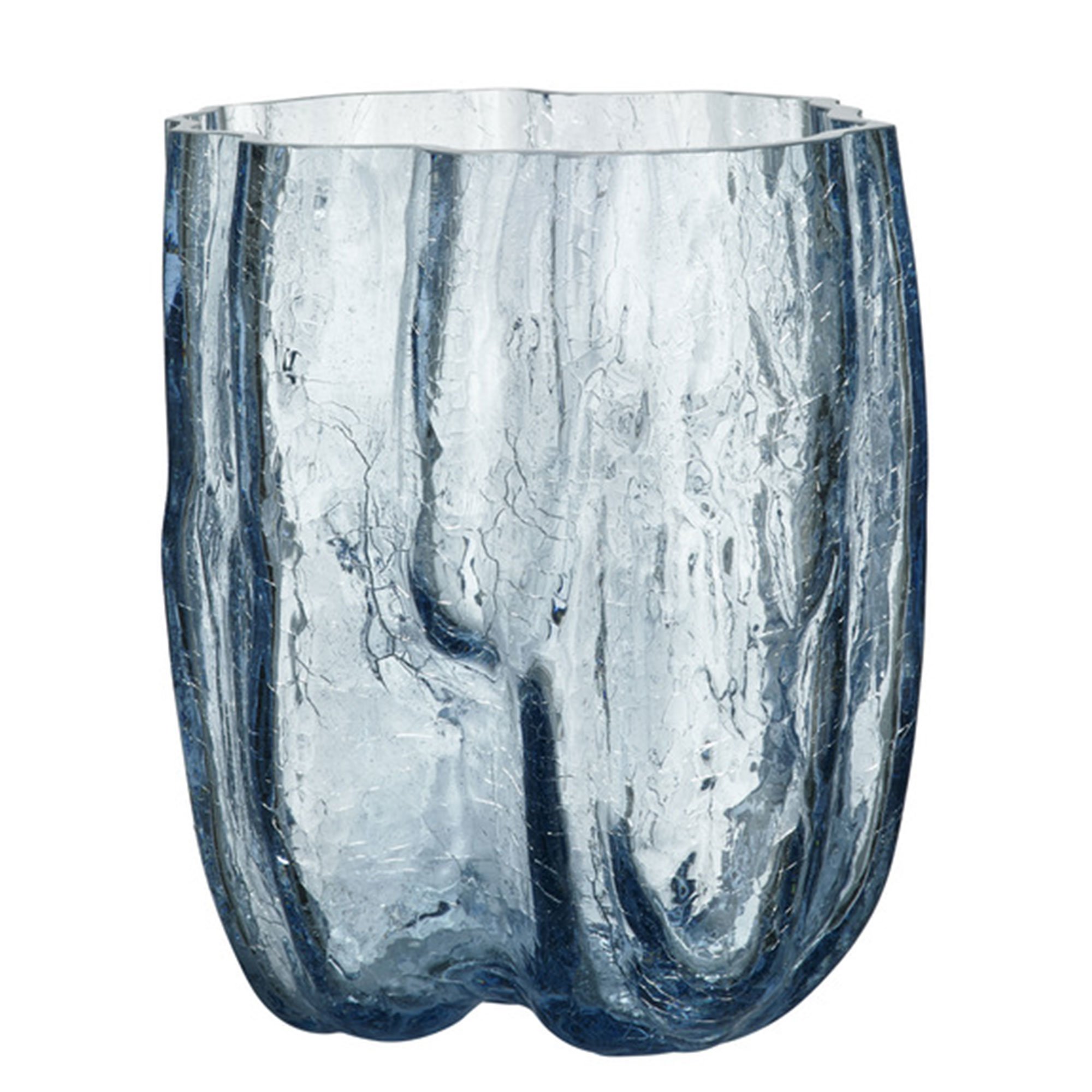 Kosta Boda Crackle vase 270 mm circular glass