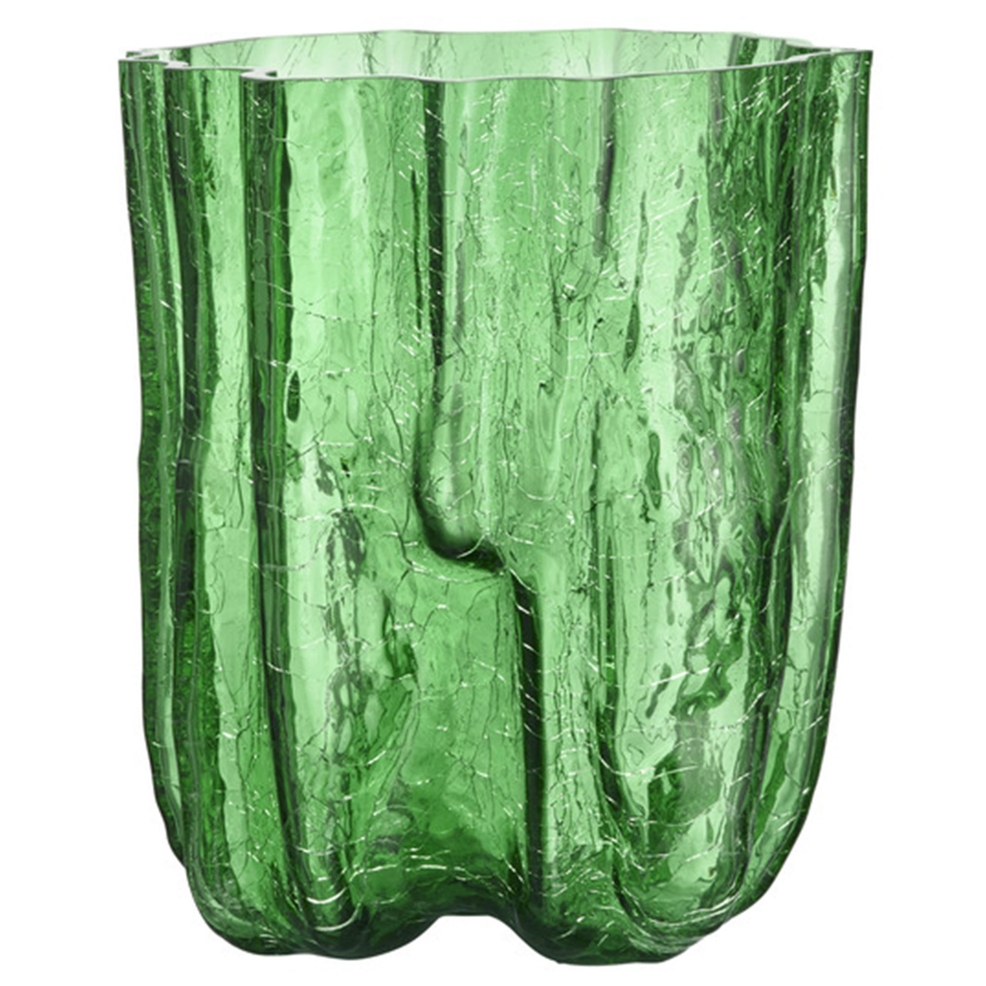 Kosta Boda Crackle vase 270 mm green