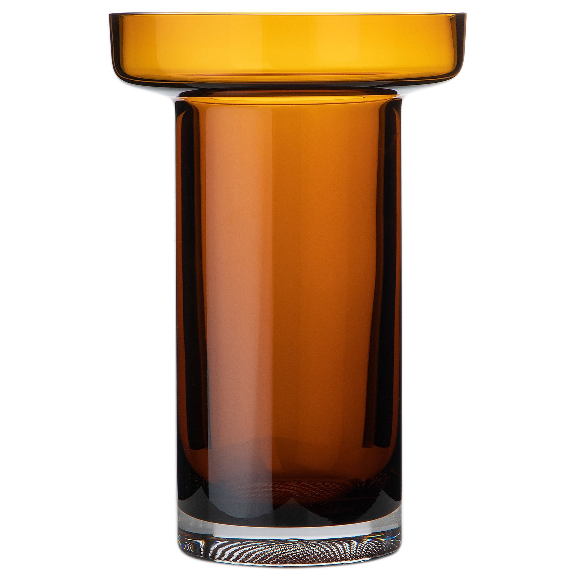 Läs mer om Kosta Boda Limelight rosvas amber 23 cm.