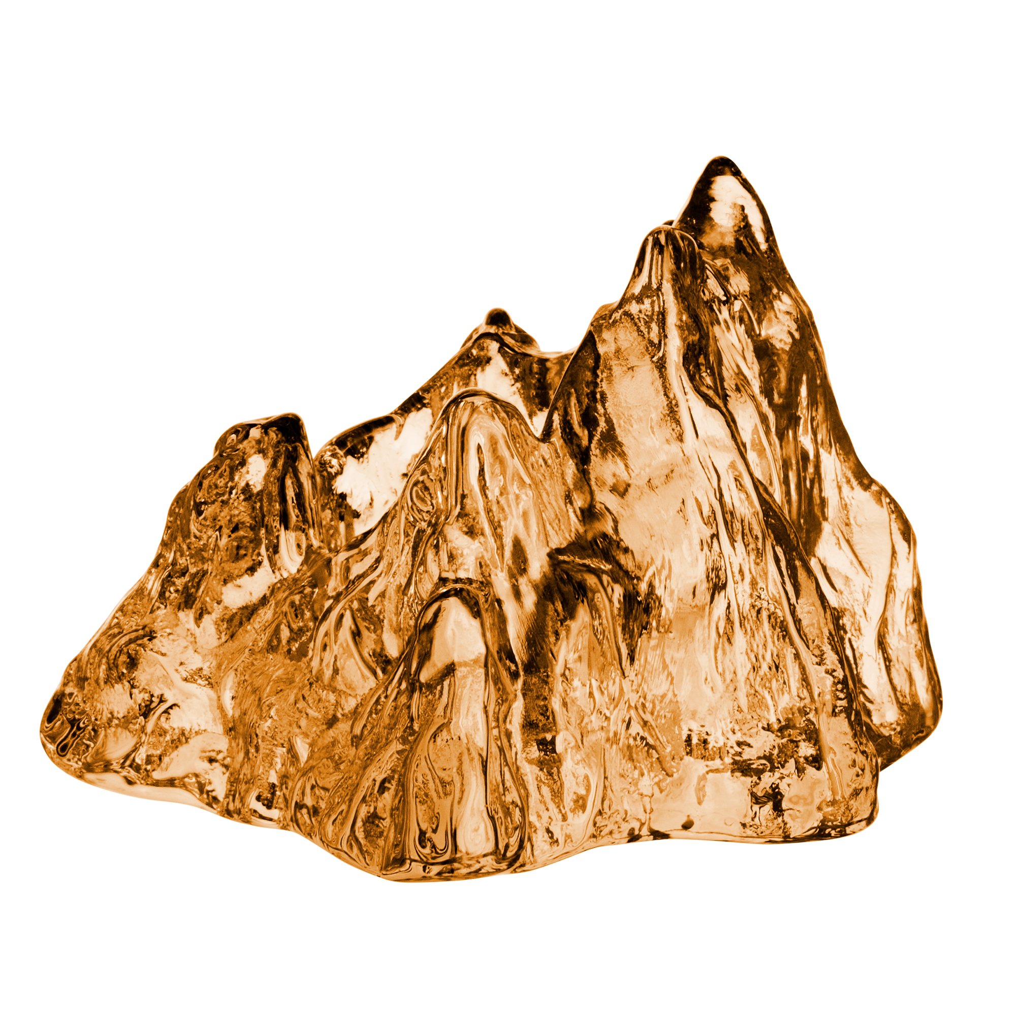 Läs mer om Kosta Boda The Rock ljuslykta 9 cm, bärnsten