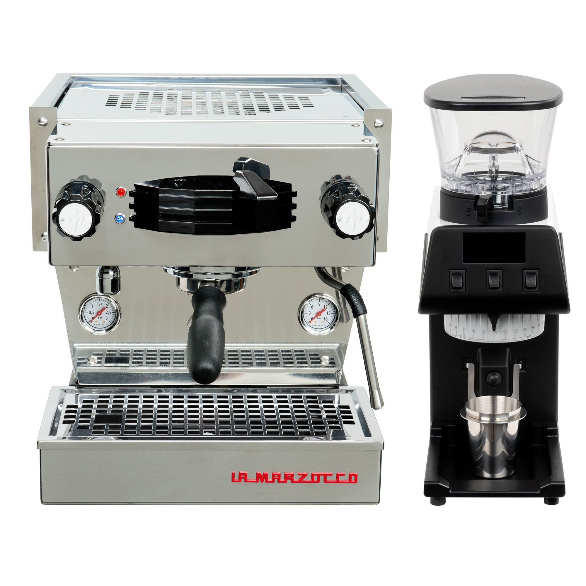 Läs mer om La Marzocco Linea Mini espressomaskin + Pico kaffekvarn, stål
