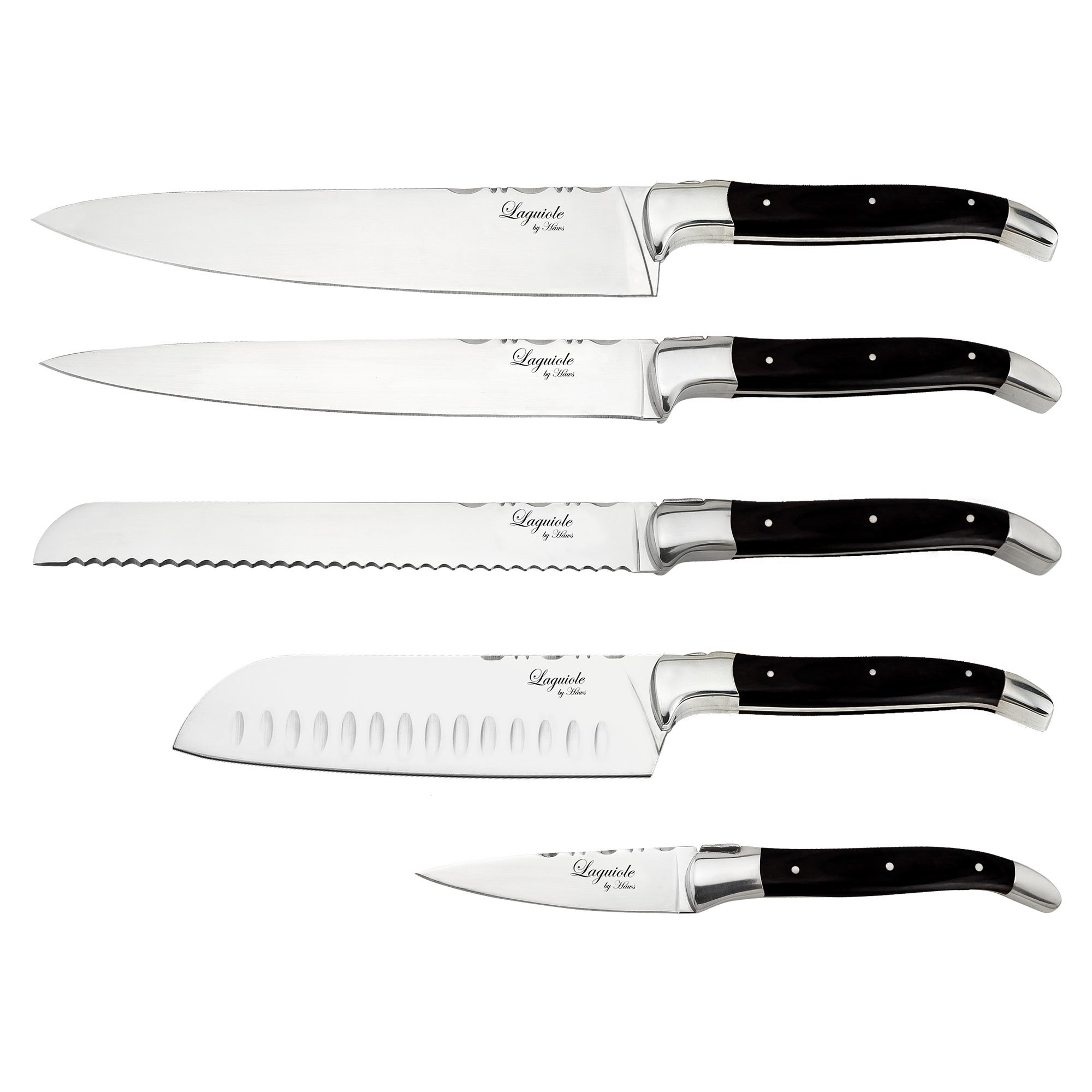 Laguiole By Haws Kockknivset 5 delar Black Wood