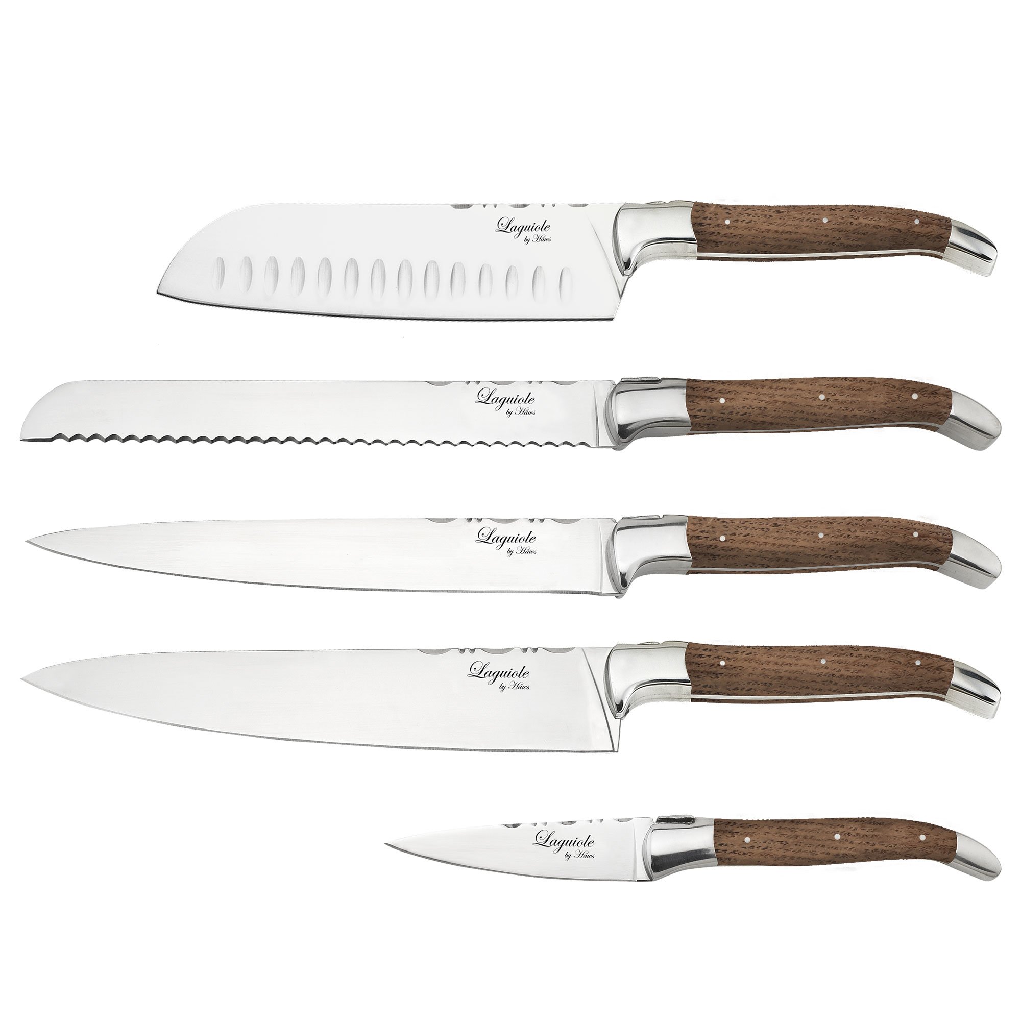 Läs mer om Laguiole By Haws Kockknivset 5 delar, Oak