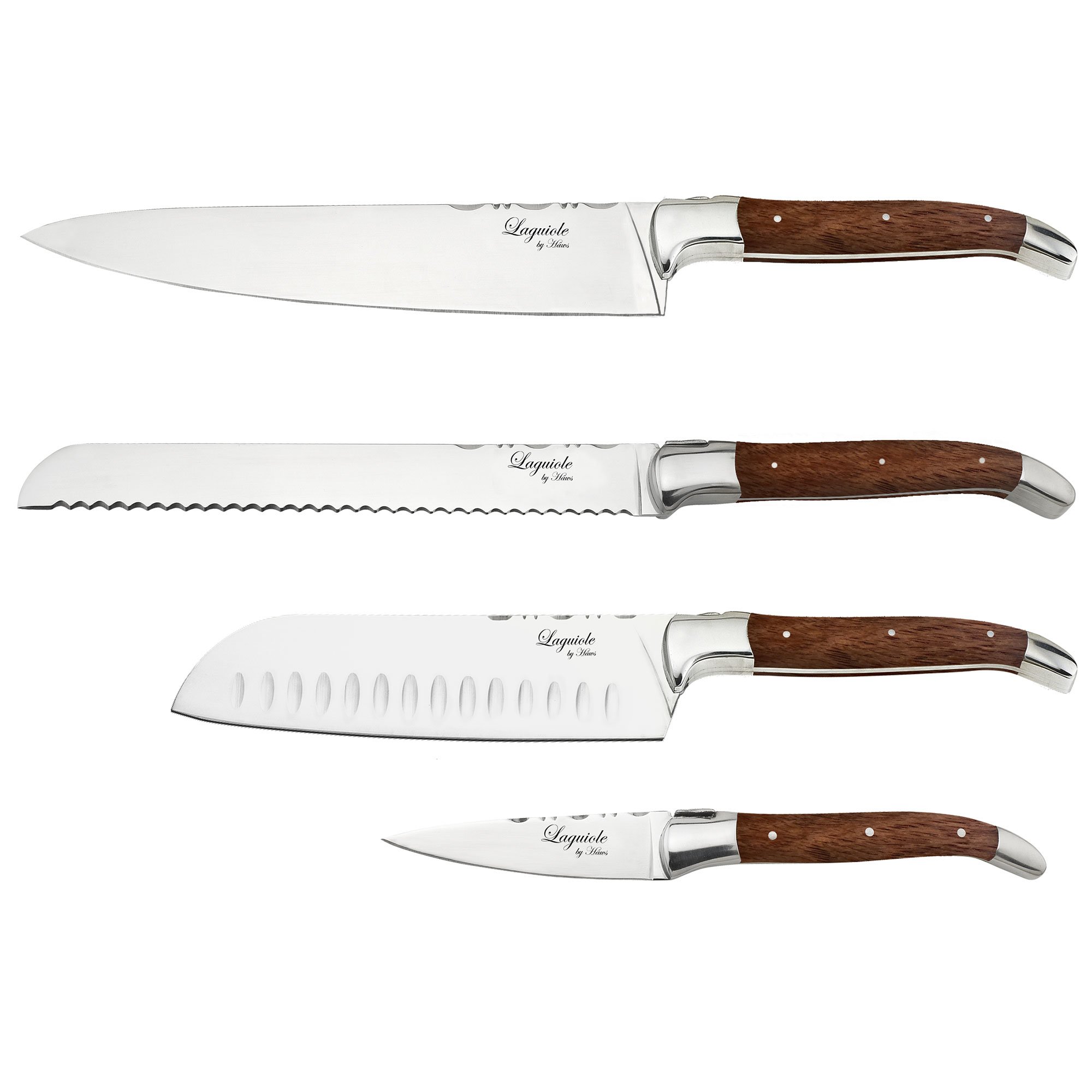 Laguiole By Haws Knivset 4 delar Rosewood