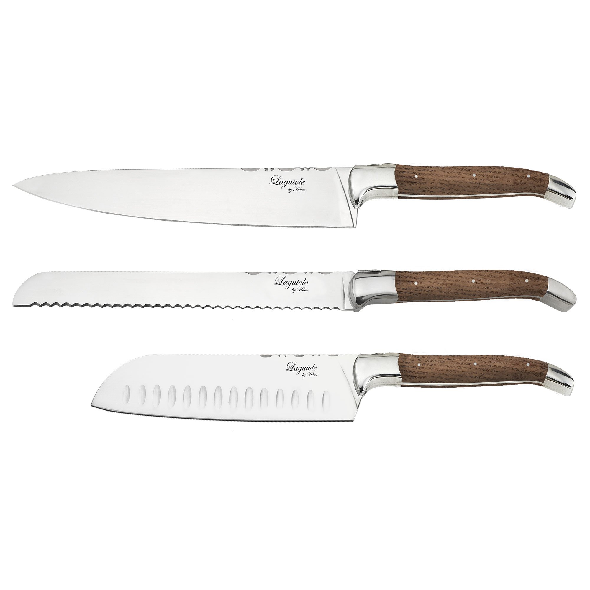 Laguiole By Haws Knivset 3 delar Oak