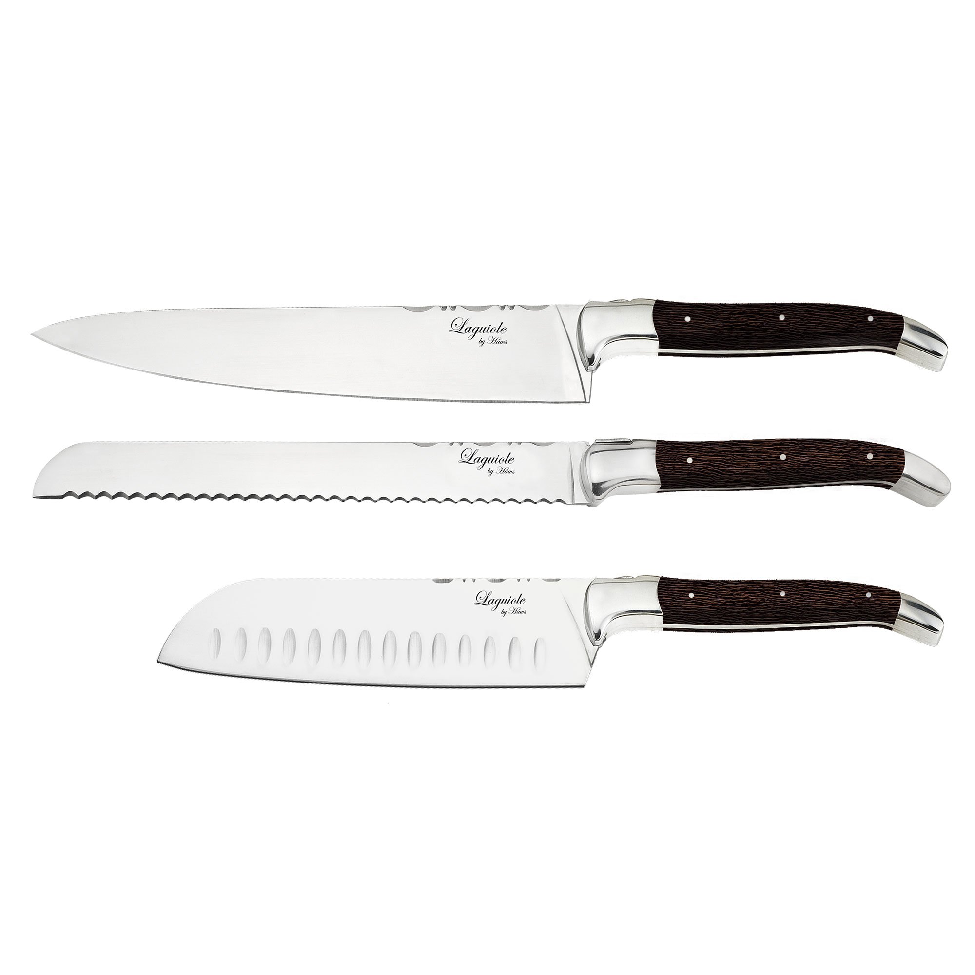 Laguiole By Haws Knivsett 3 deler Wengé
