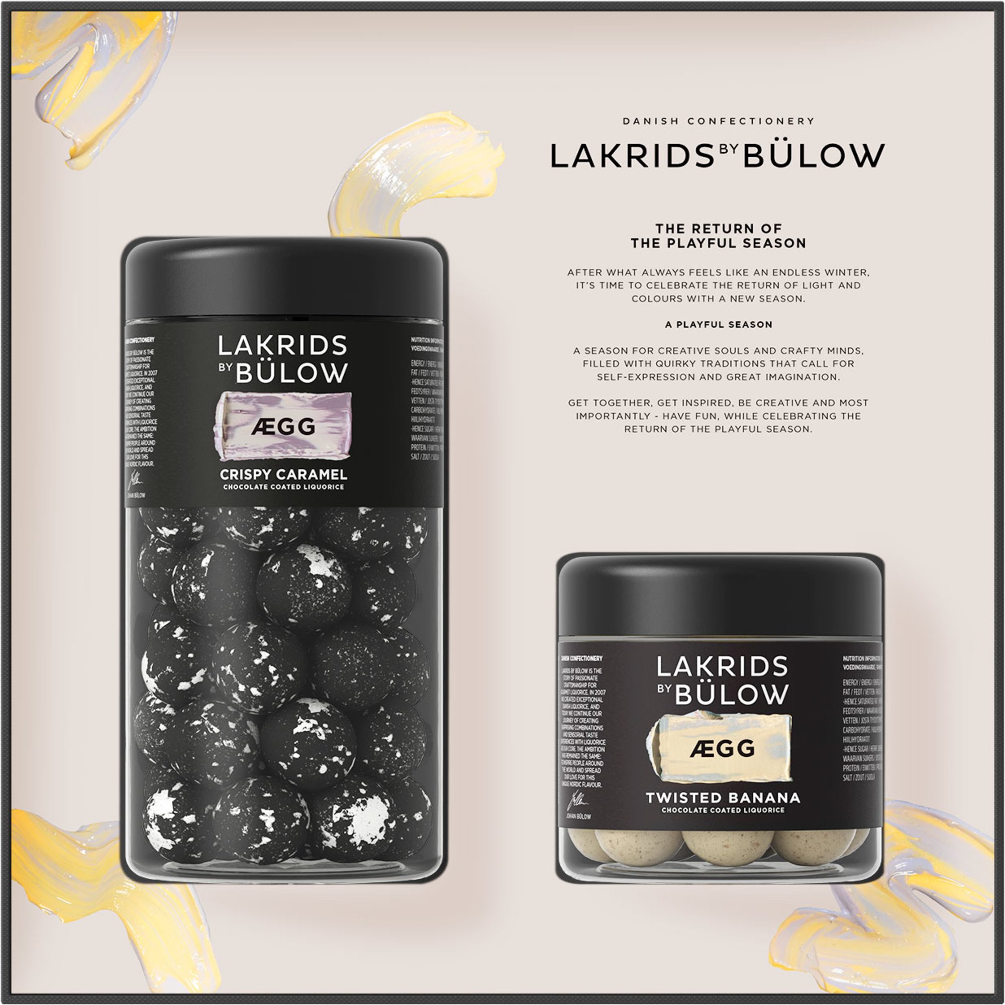 Lakrids by Bülow Black Box Ægg Regular Crispy Caramel & Small Twisted Banana