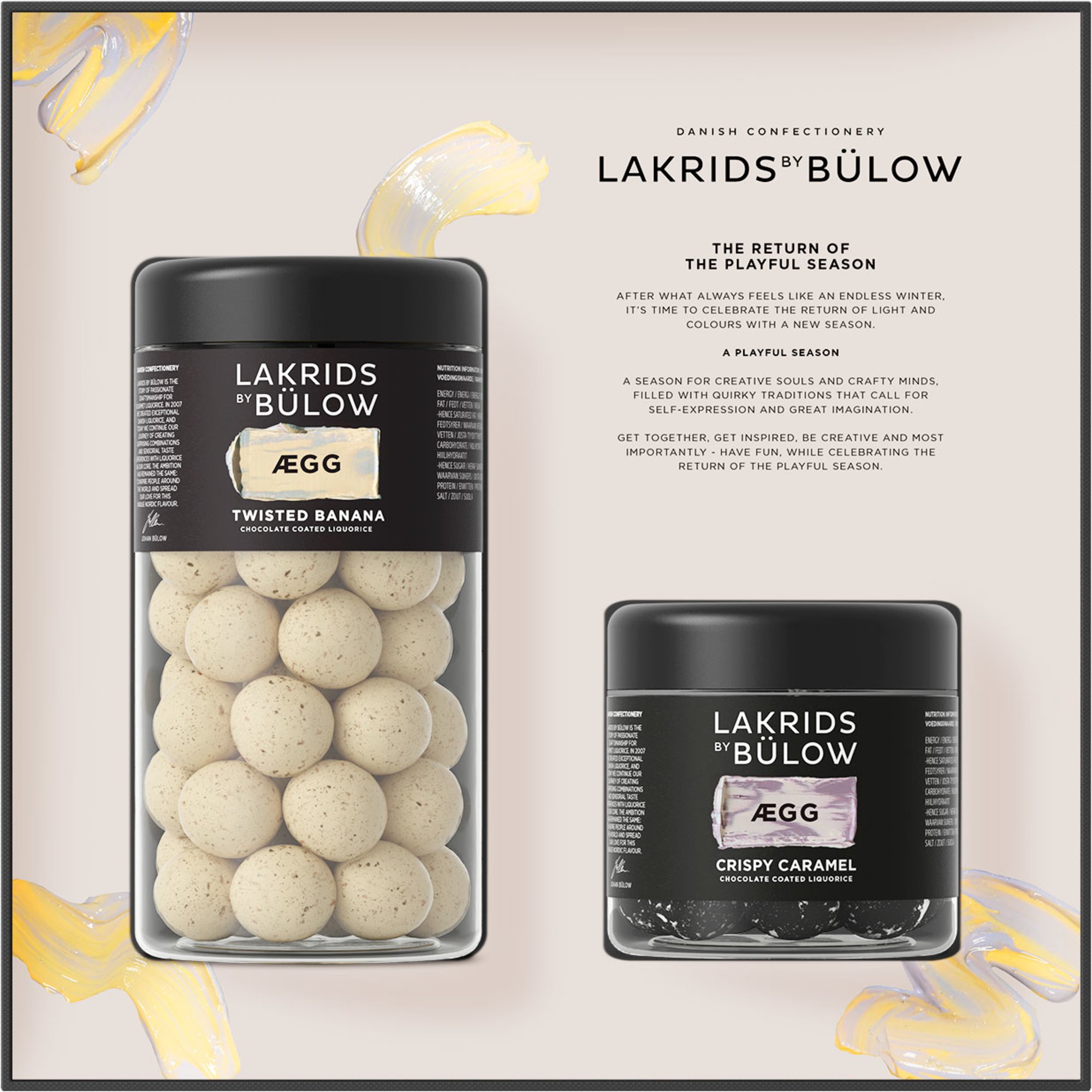 Lakrids by Bülow Black Box Ægg Regular Twisted Banana & Small Crispy Caramel