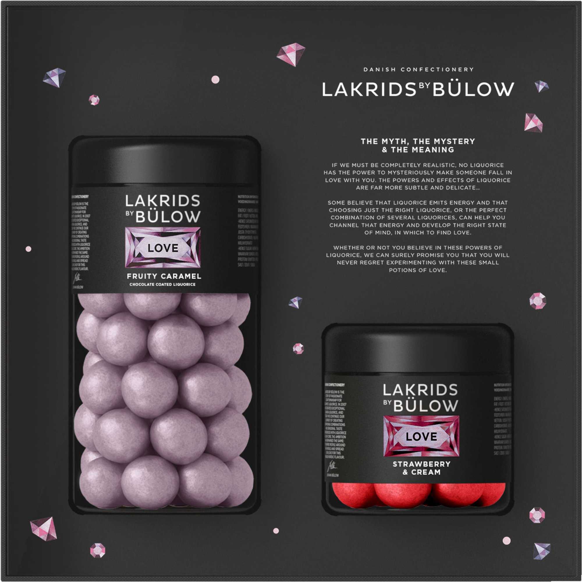Lakrids by Bülow Black Box Love Regular Fruity Caramel og Small Strawberry & Cream