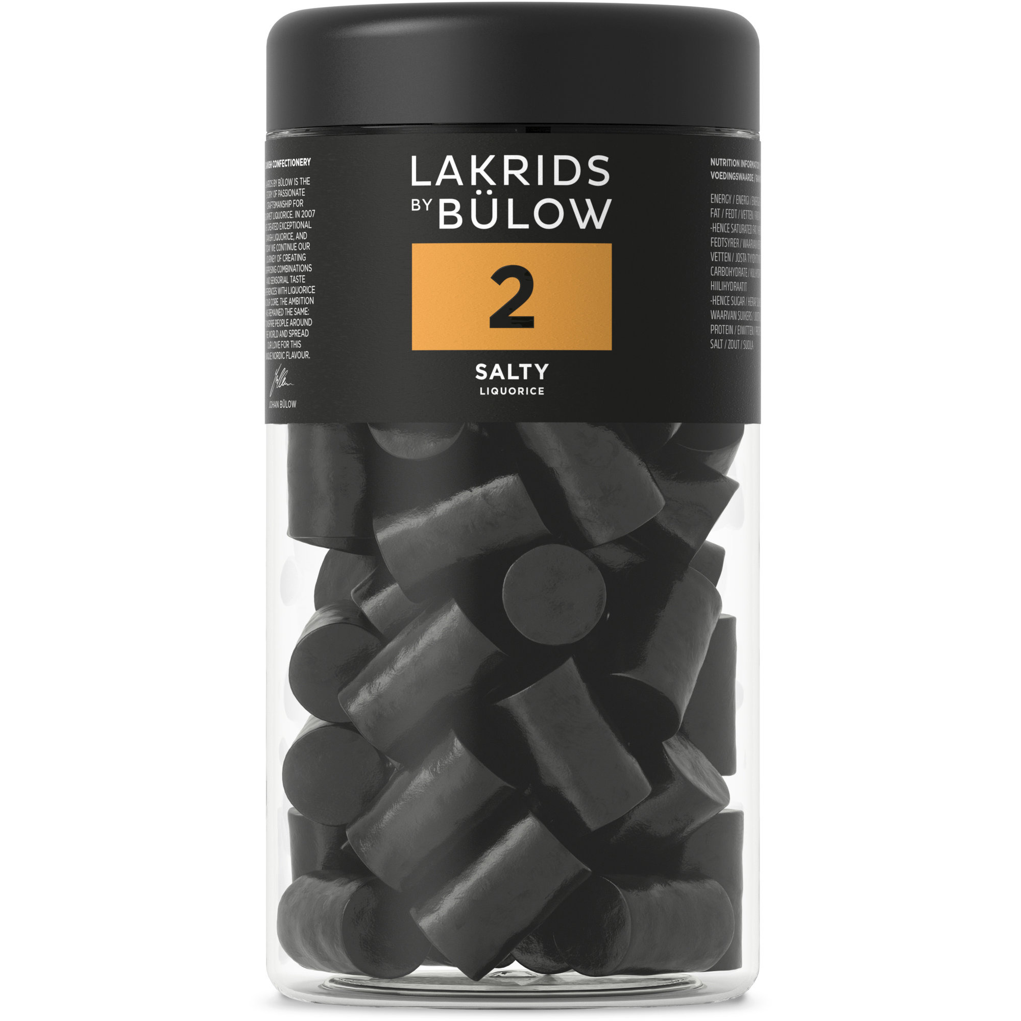 Läs mer om Lakrids by Bülow Regular No. 2, Salty, 360 g.