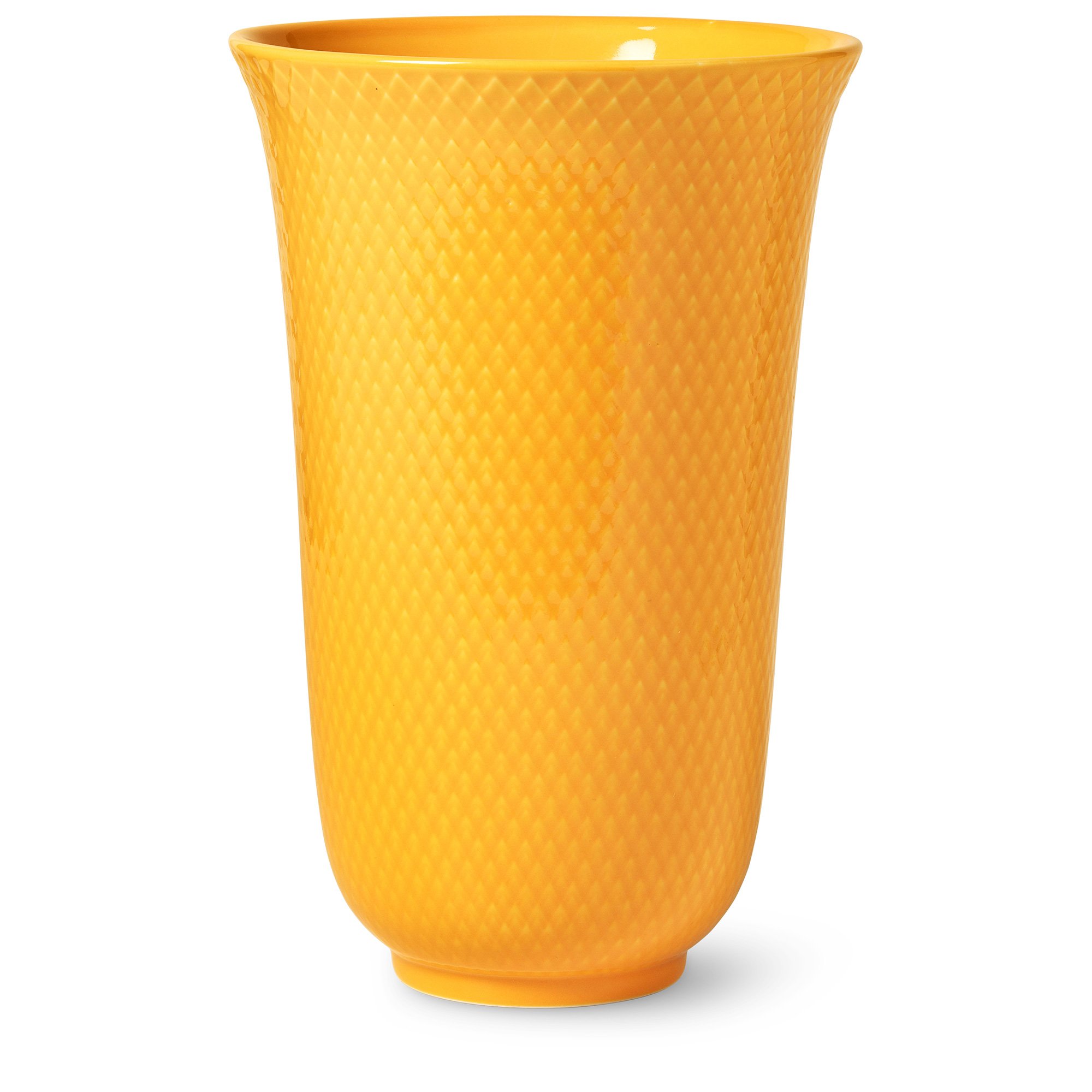 Lyngby Porcelæn Rhombe Color vas, 20 cm, gul