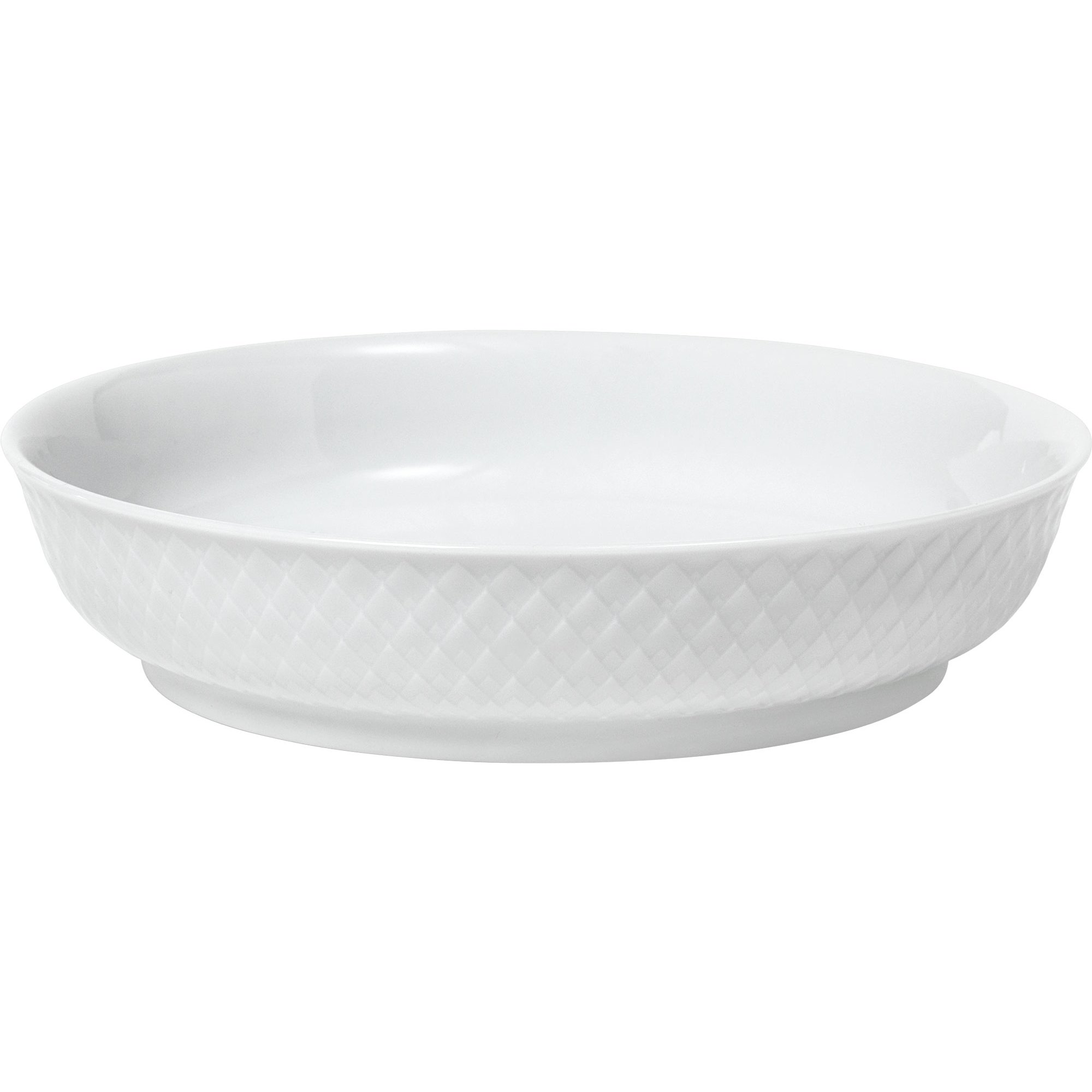 Lyngby Porcelæn Rhombe desserttallerken, hvid, 16 cm