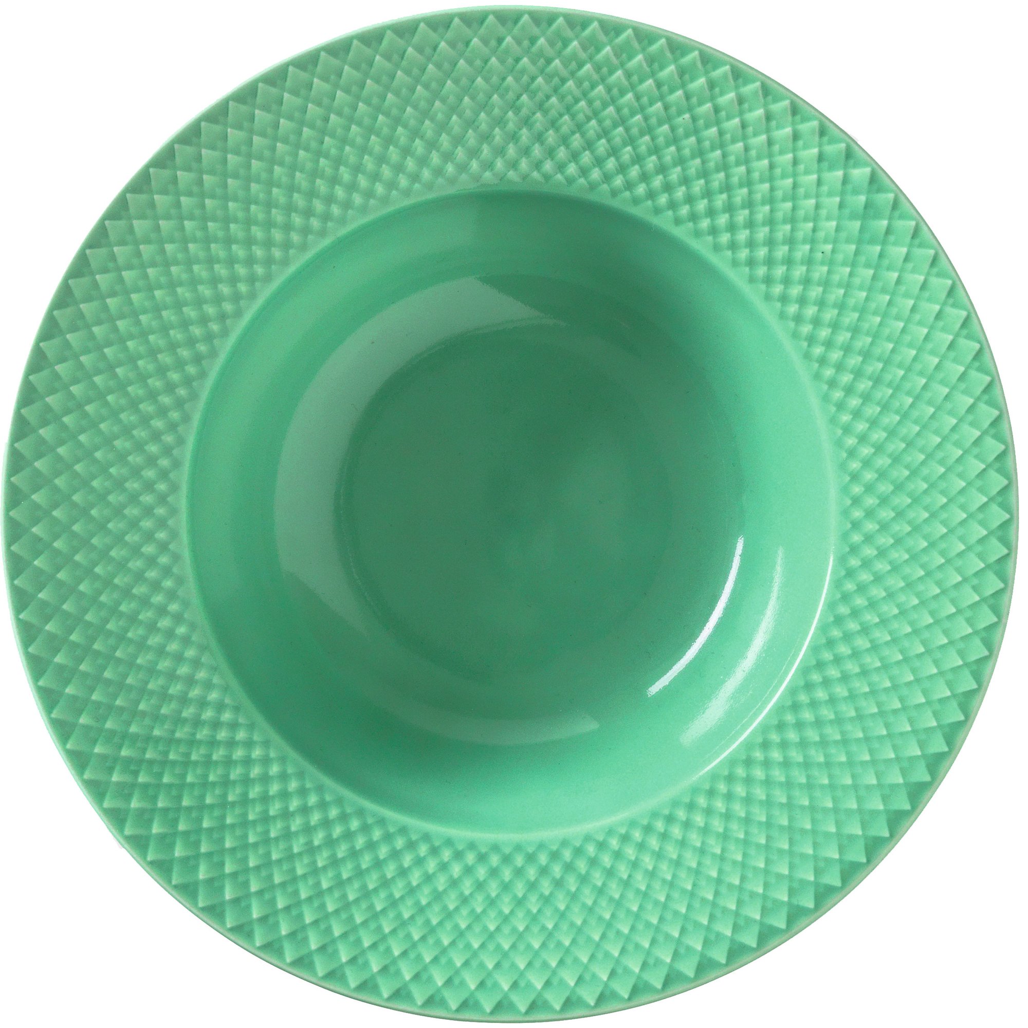 Lyngby Porcelæn Rhombe Color Pastatallrik 24,5 cm Grön