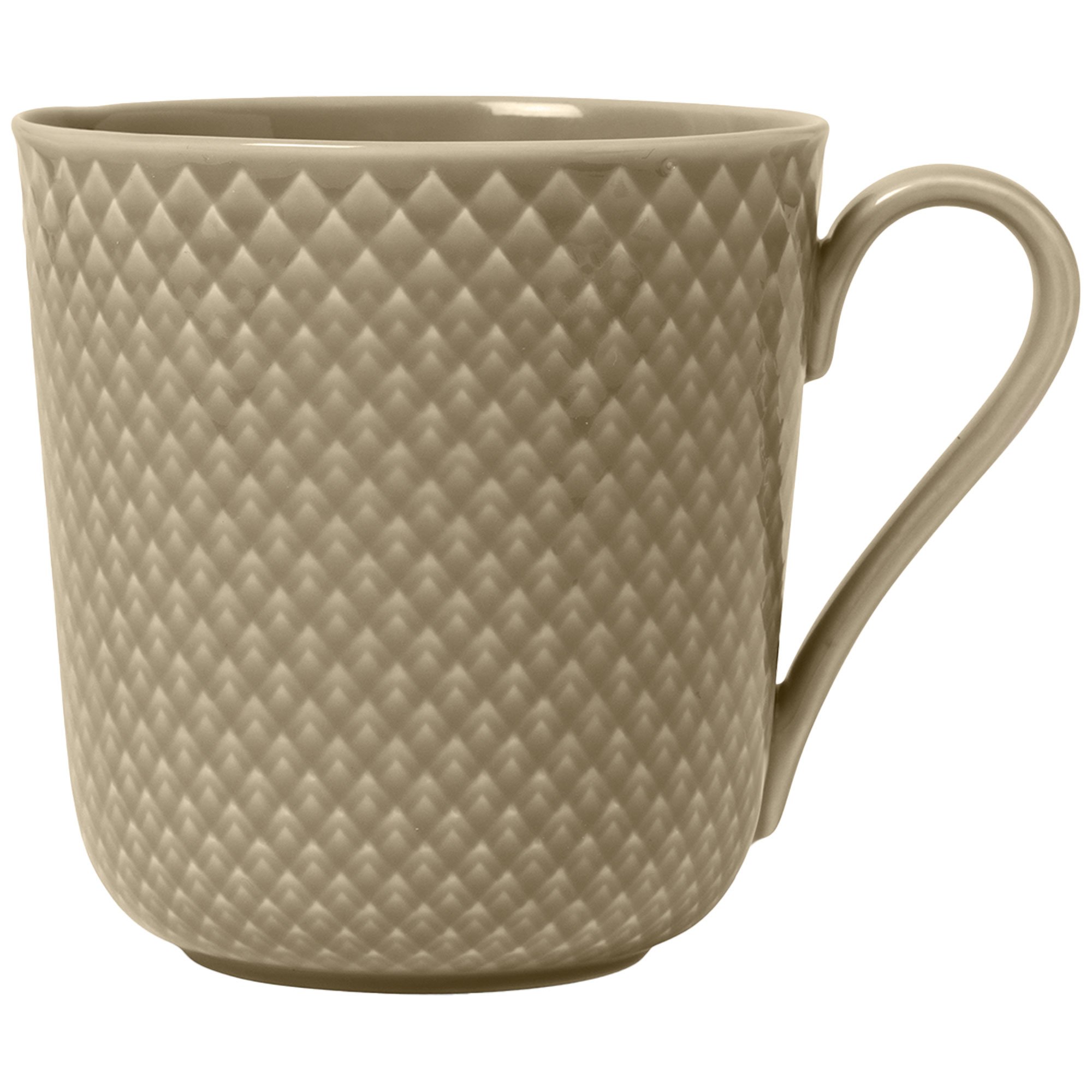 Lyngby Porcelæn Rhombe Earth mugg clay